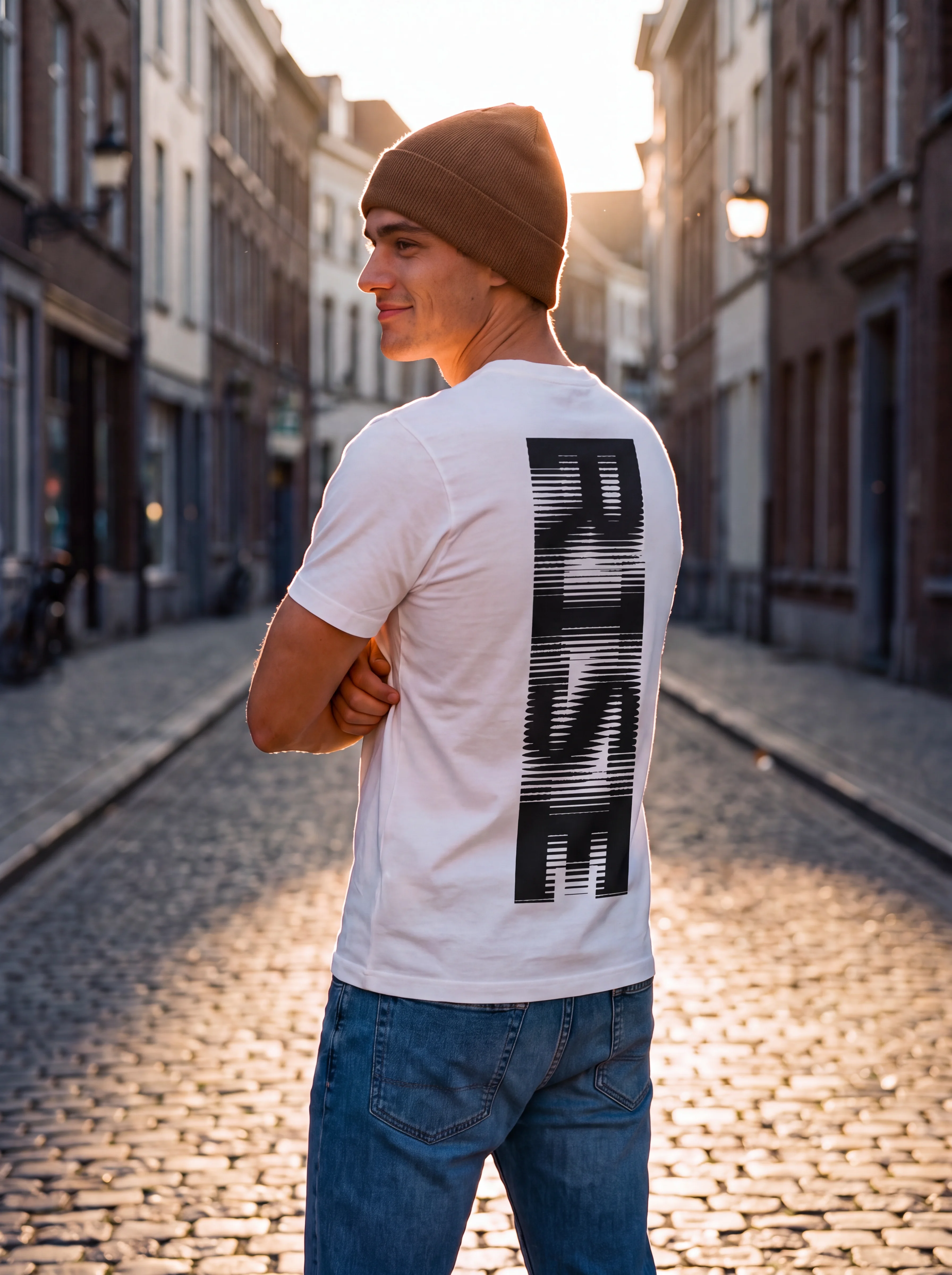 Its.That. Rise Word-Art Tee worn by a model