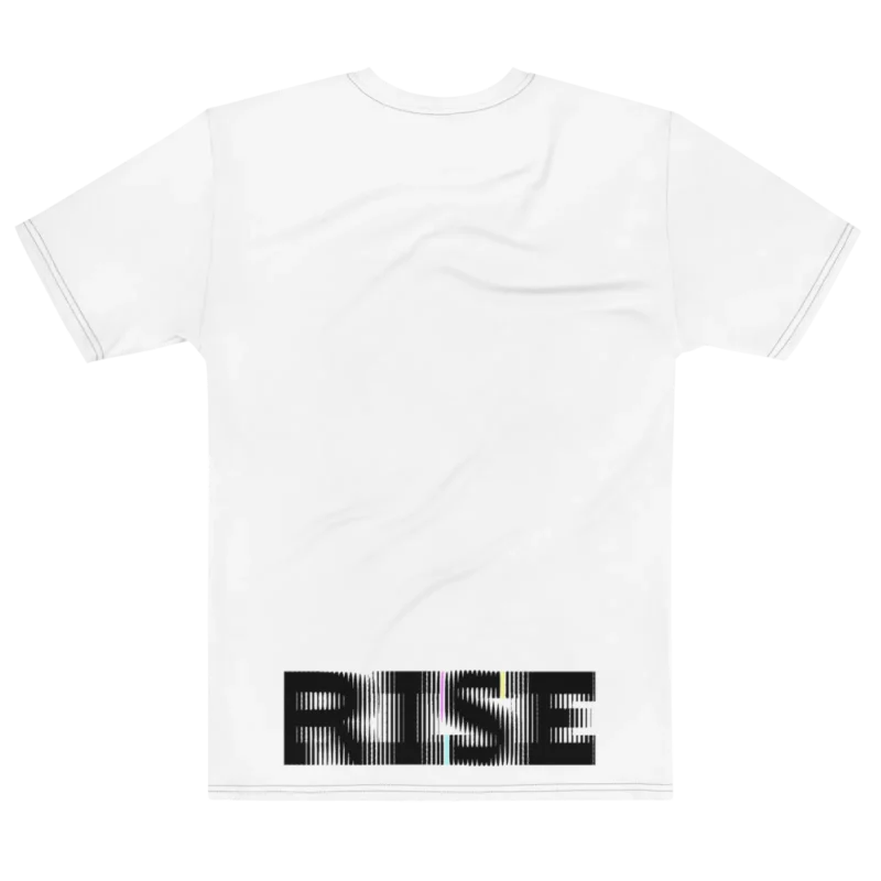 Its.That. Rise (Rotated) Word-Art Tee (CMYK), flat back view, Its.That.