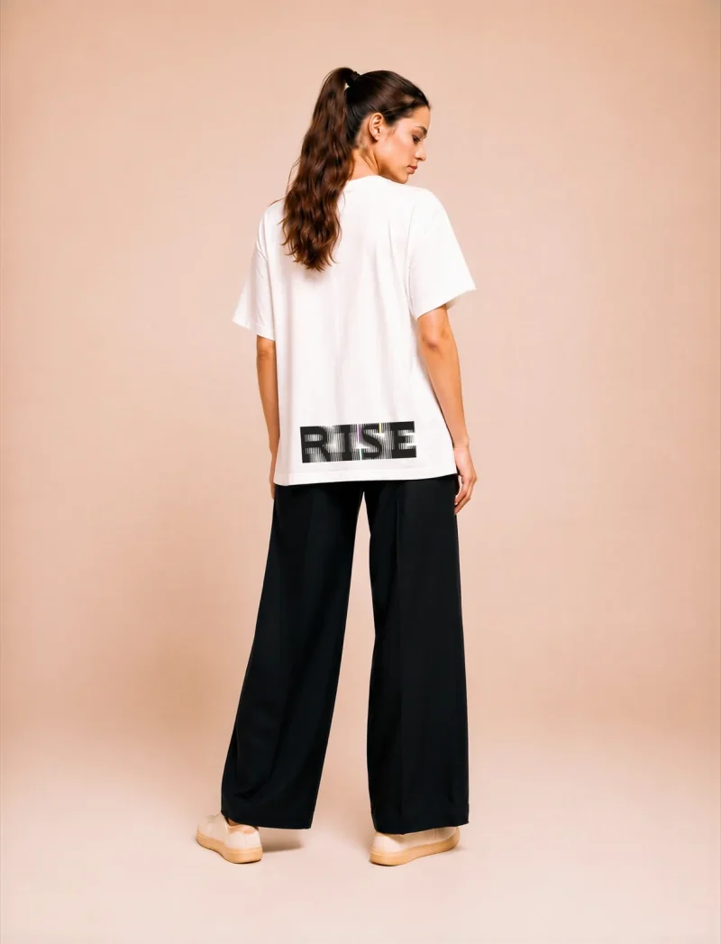 Its.That. Rise (Rotated) Word-Art Tee (CMYK), back view, Its.That.