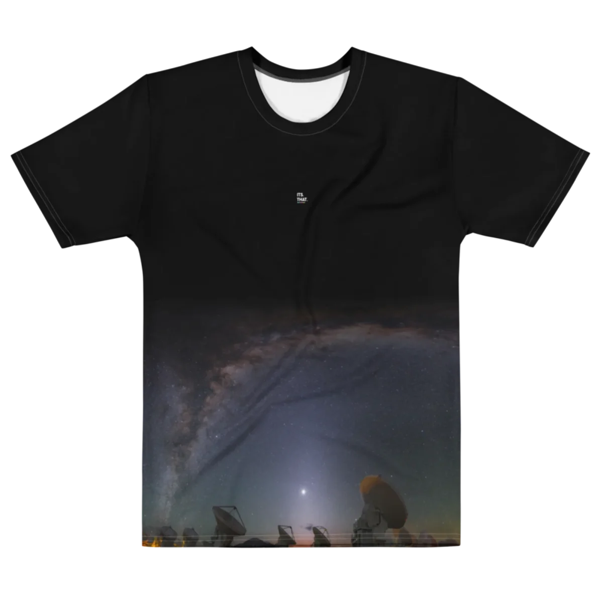 Its.That. Chajnantor Milky Way 360 Wrap Tee, flat front view, Its.That.
