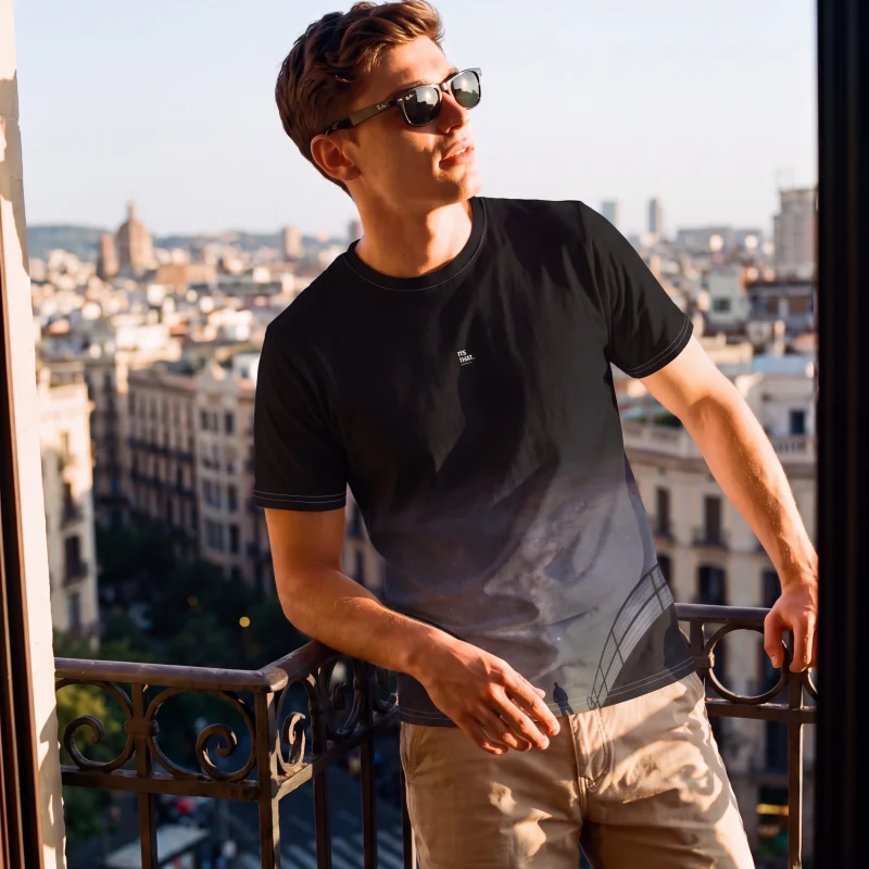 Its.That. Residencia Milky Way 360 Wrap Tee worn by a model