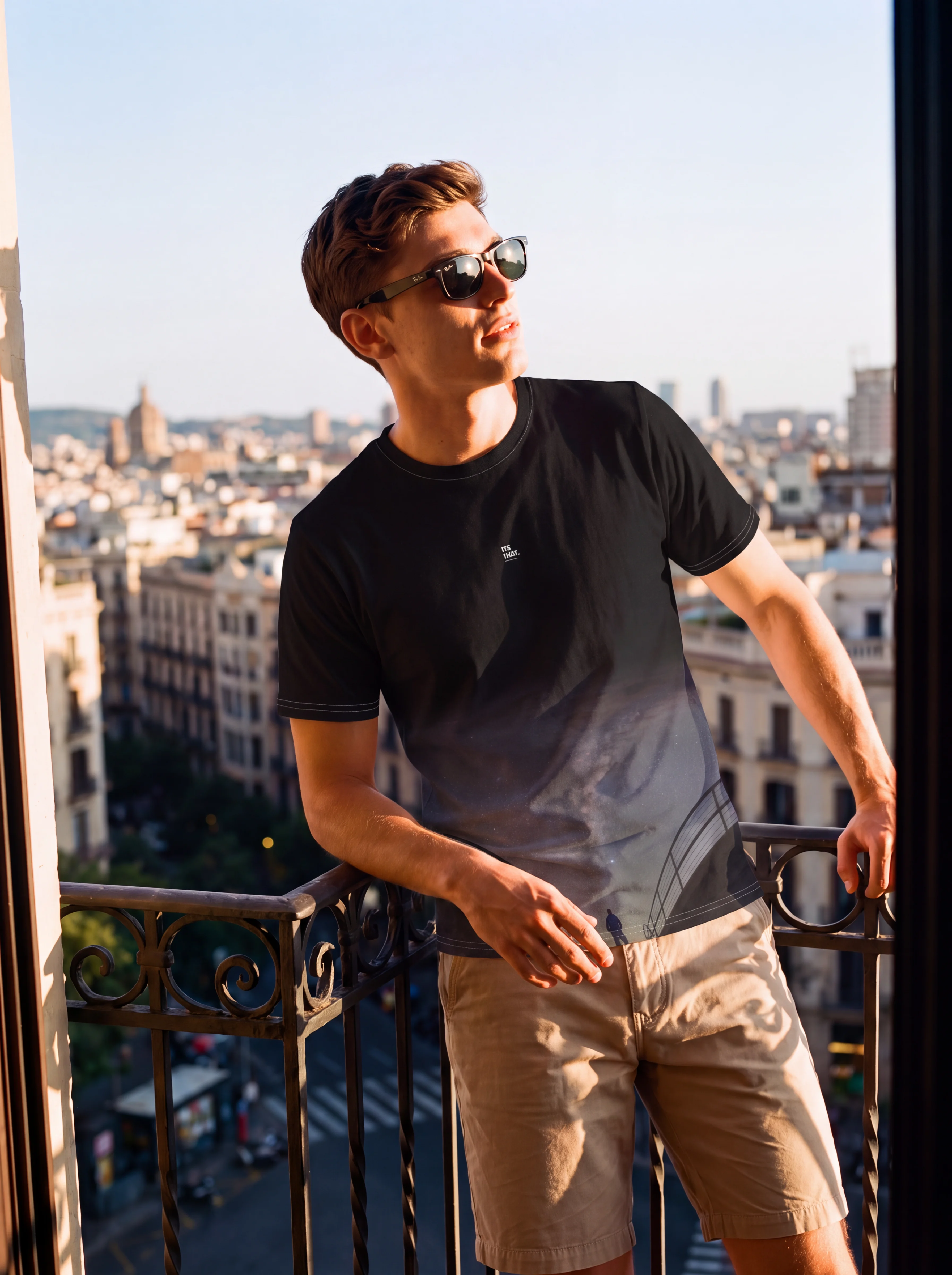 Its.That. Residencia Milky Way 360 Wrap Tee worn by a model