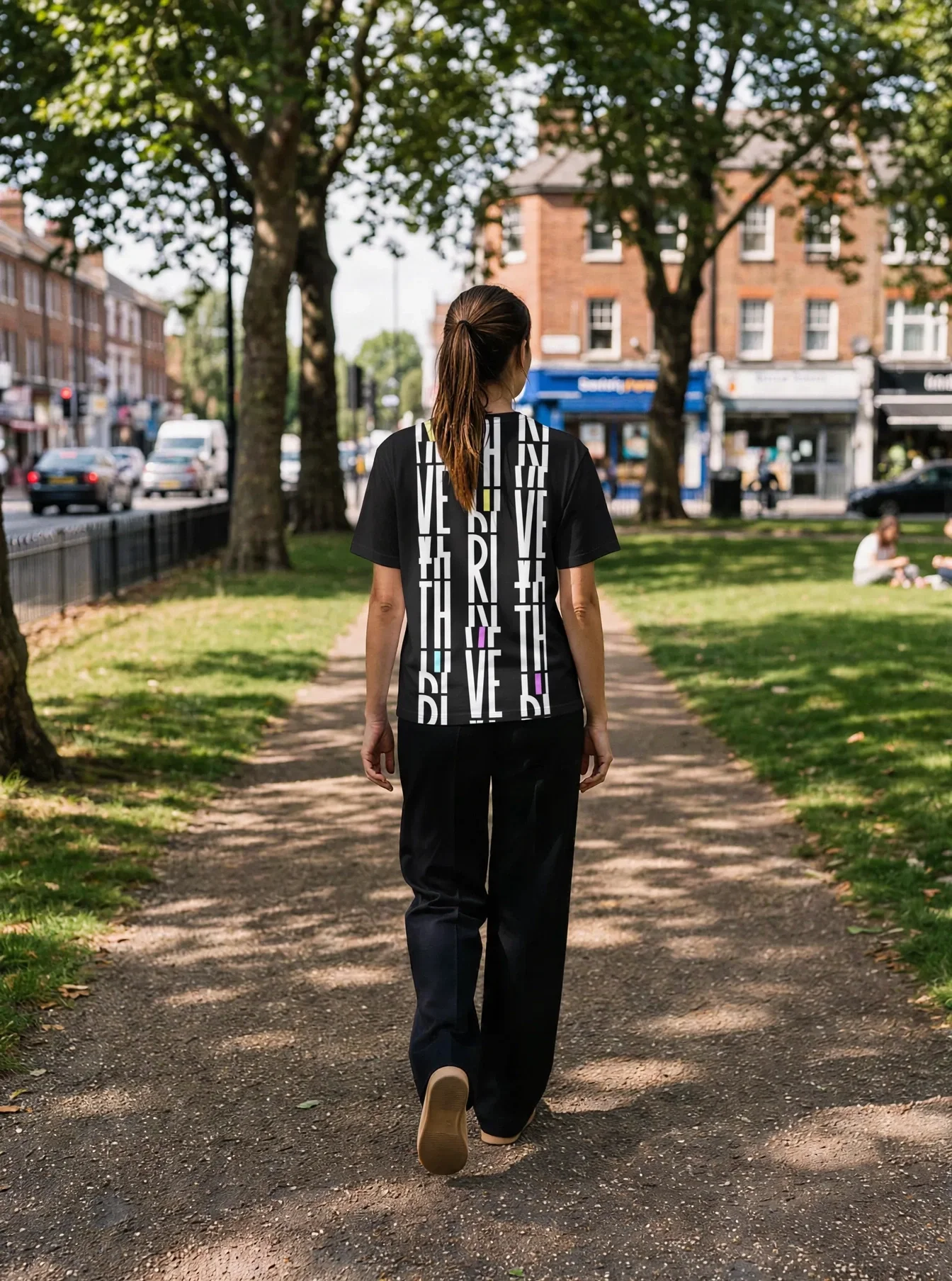 Its.That. Thrive Word-Art Tee (CMYK) worn by a model