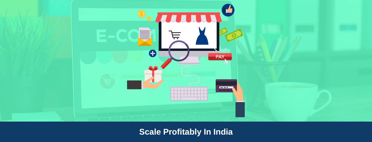 Illustration representing starting and scaling a profitable e-commerce business, used as the hero image for a t-shirt design ideas article.