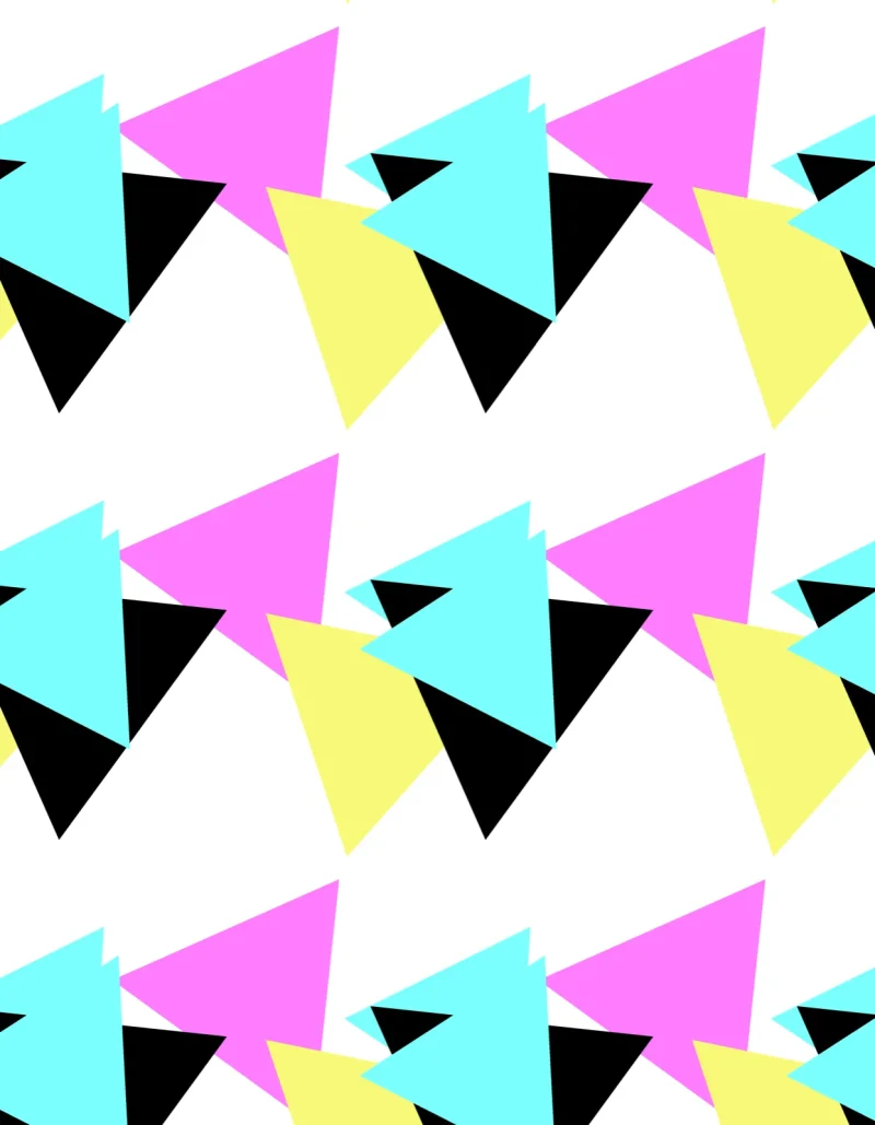 Geo Blocks All-Over Print T-Shirt, flat front view, Its.That.