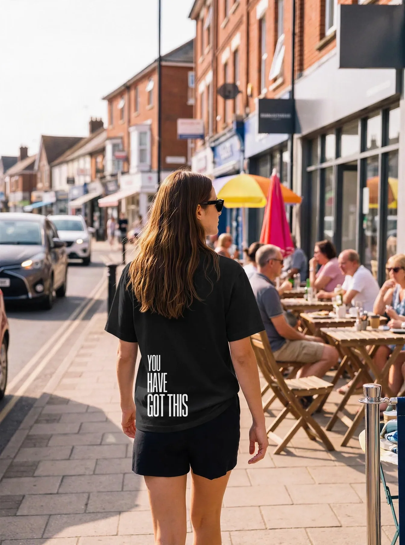 "YOU HAVE GOT THIS" Backprint Tee worn by a model