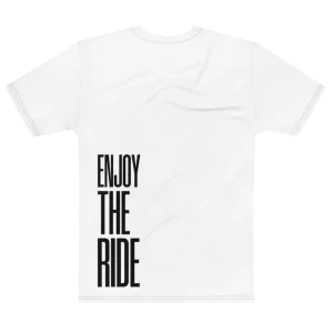 "ENJOY THE RIDE" Backprint Tee, flat back view, Its.That.