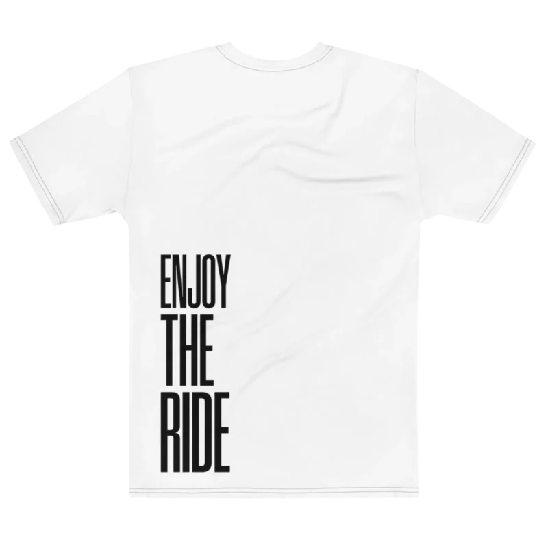"ENJOY THE RIDE" Backprint Tee, flat back view, Its.That.