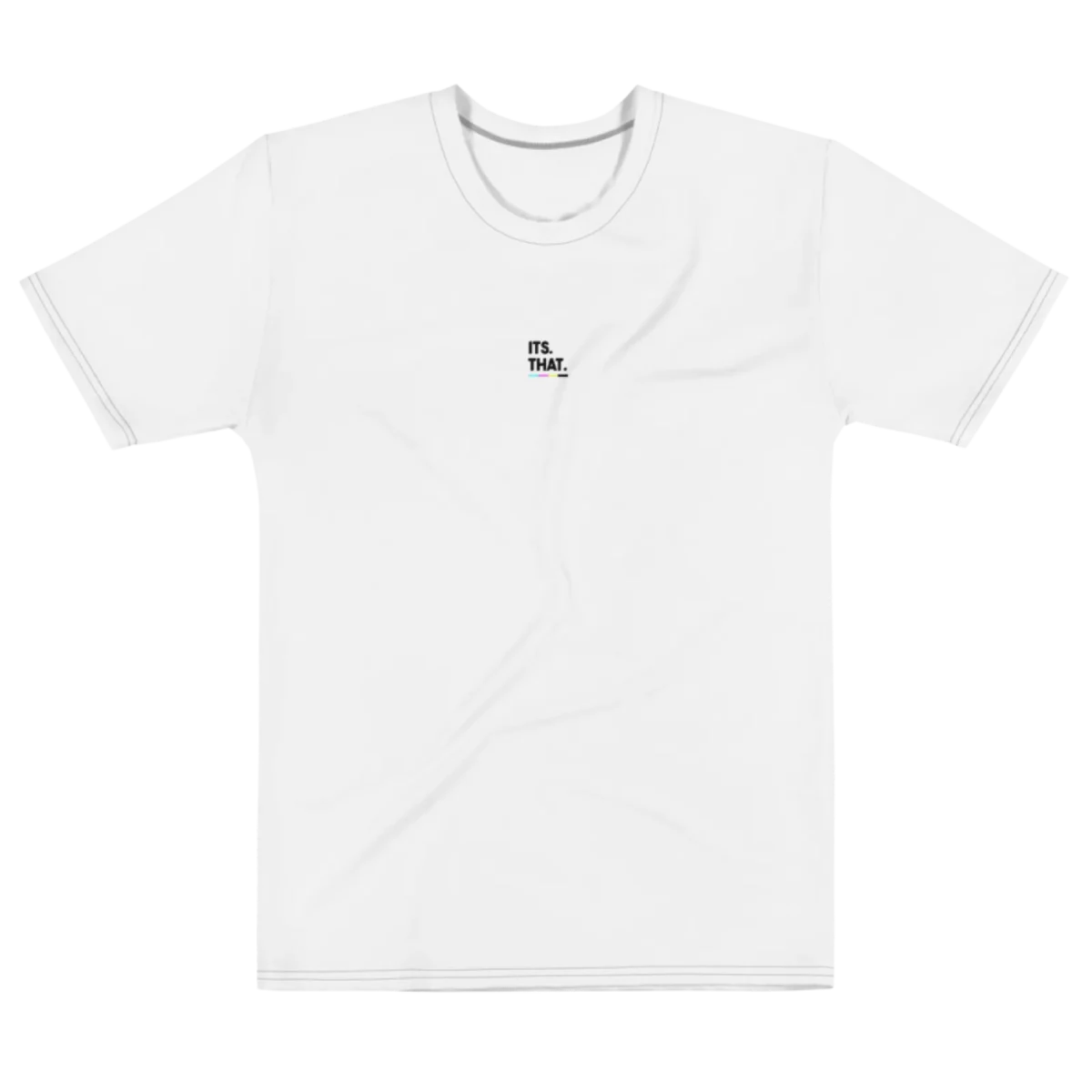"ENJOY THE RIDE" Backprint Tee, flat front view, Its.That.