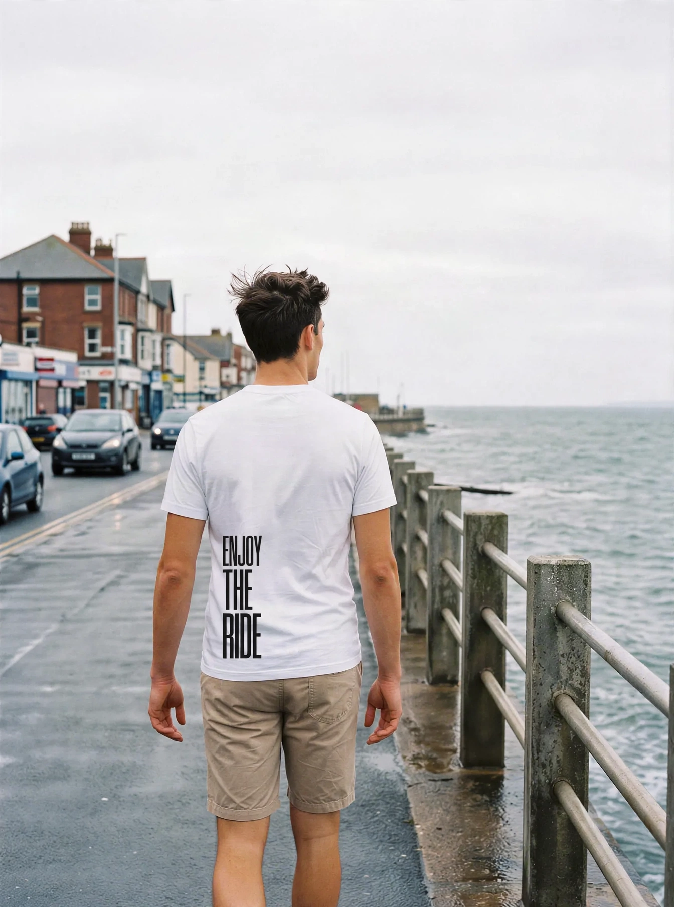 "ENJOY THE RIDE" Backprint Tee, back view