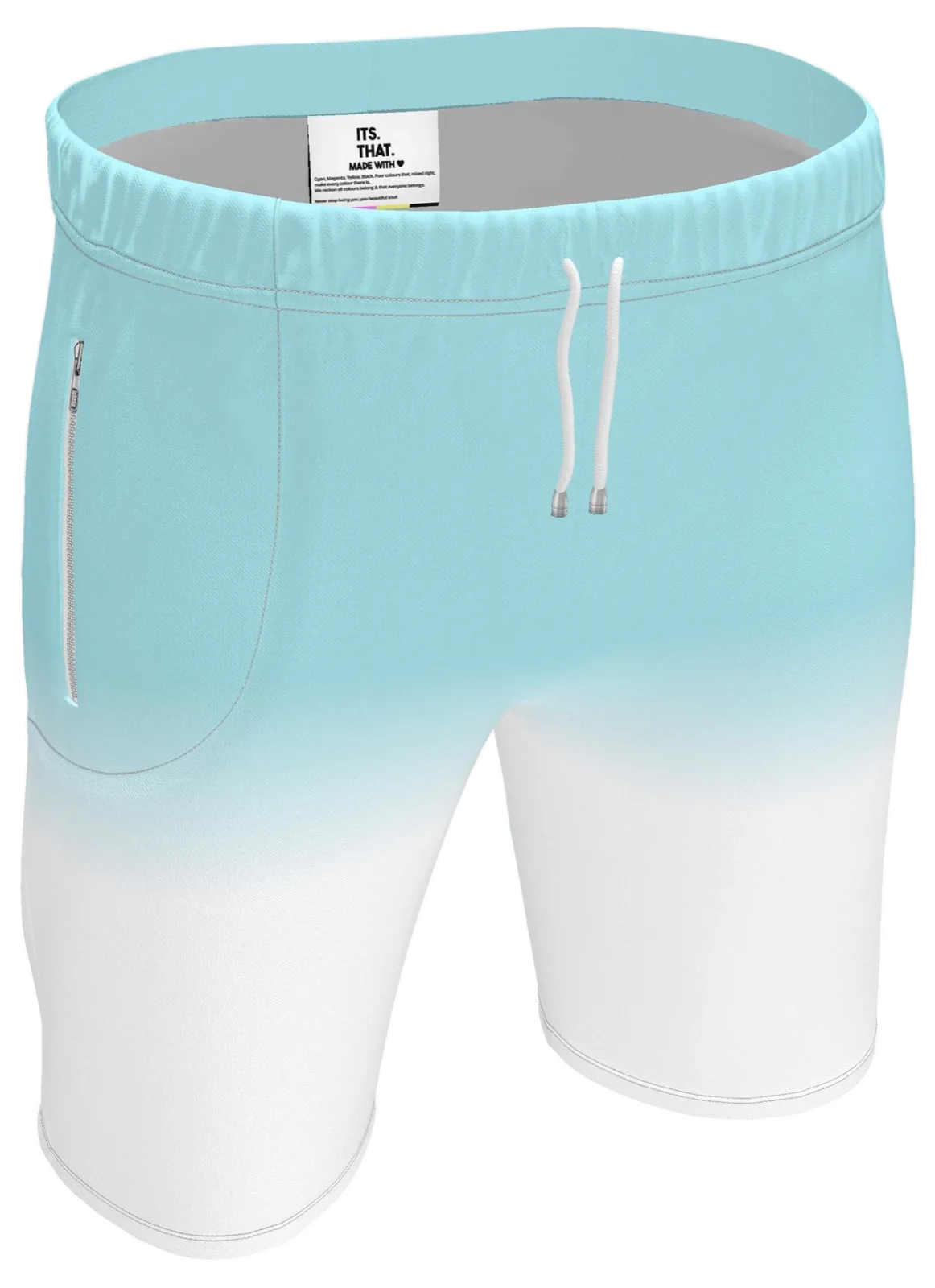 Cyan Dip Sweat Shorts, mockup