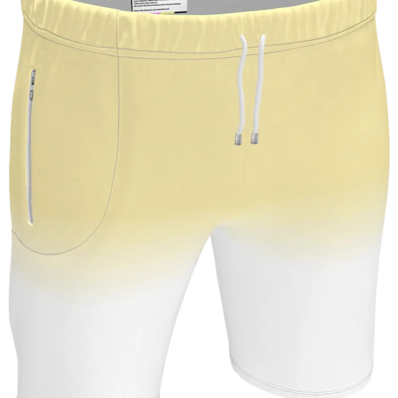 Yellow Dip Sweat Shorts, mockup