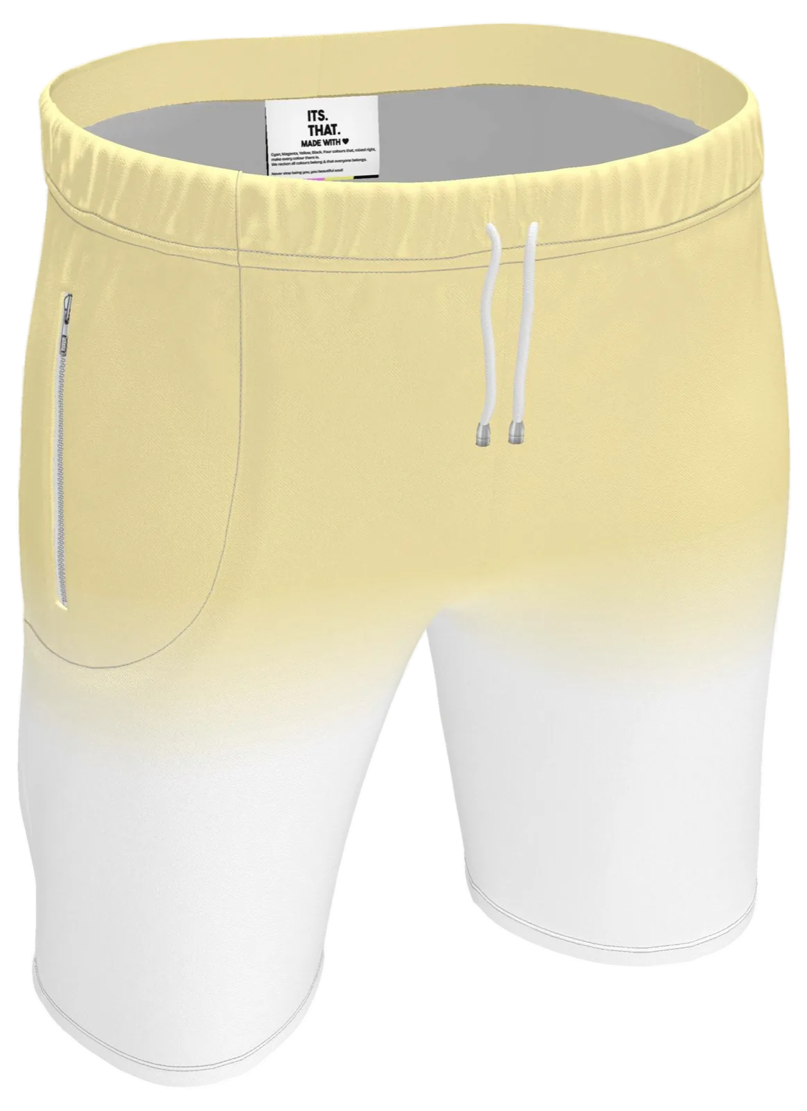 Yellow Dip Sweat Shorts, mockup