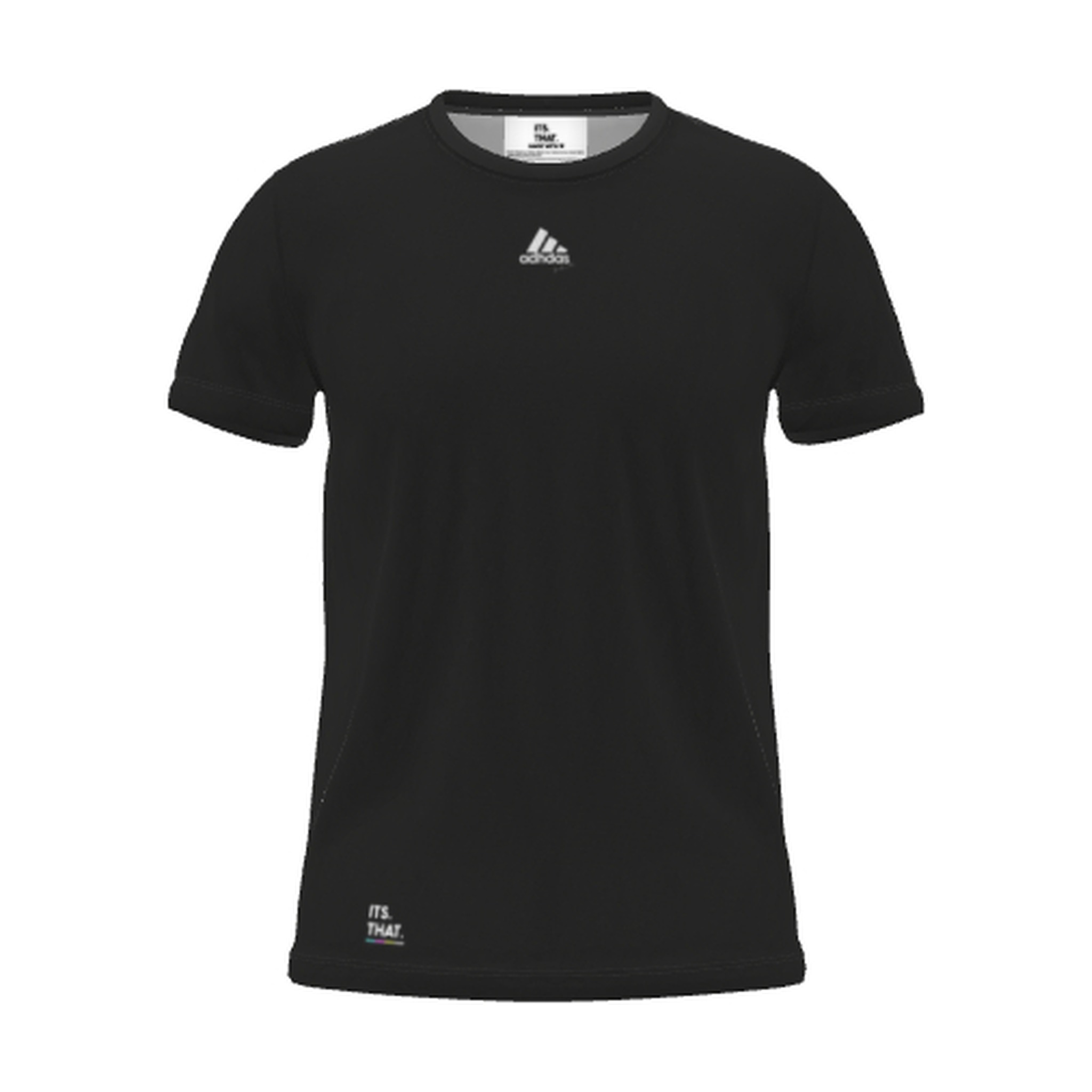 ADHDas Front Tee, black, front view