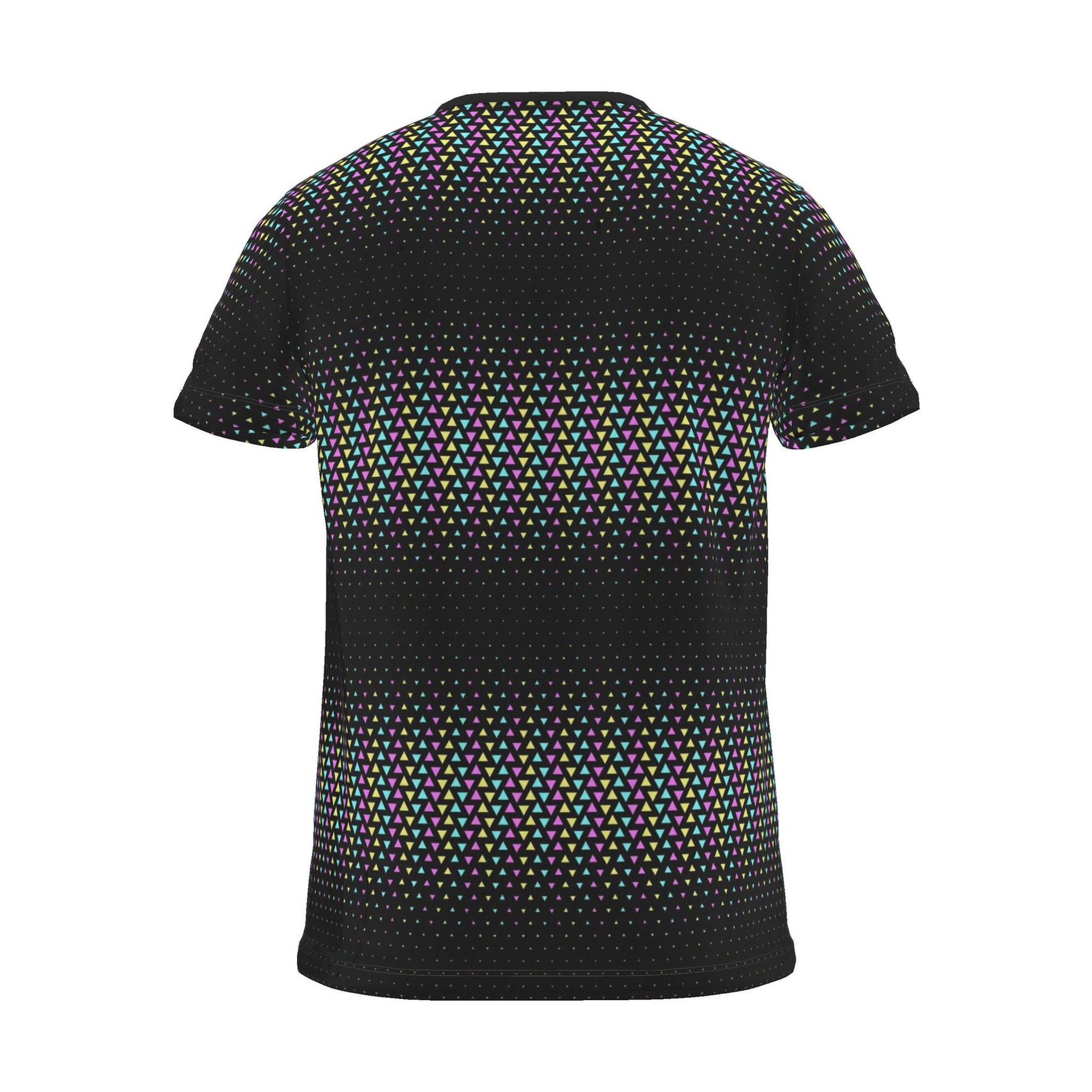 Geo Halftone All-Over Print T-Shirt, black, back view