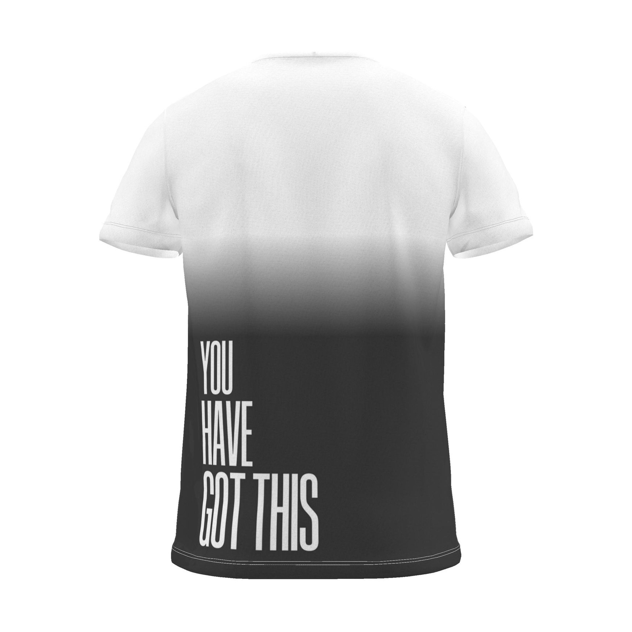 "YOU HAVE GOT THIS" Backprint Tee, charcoal dip, back view