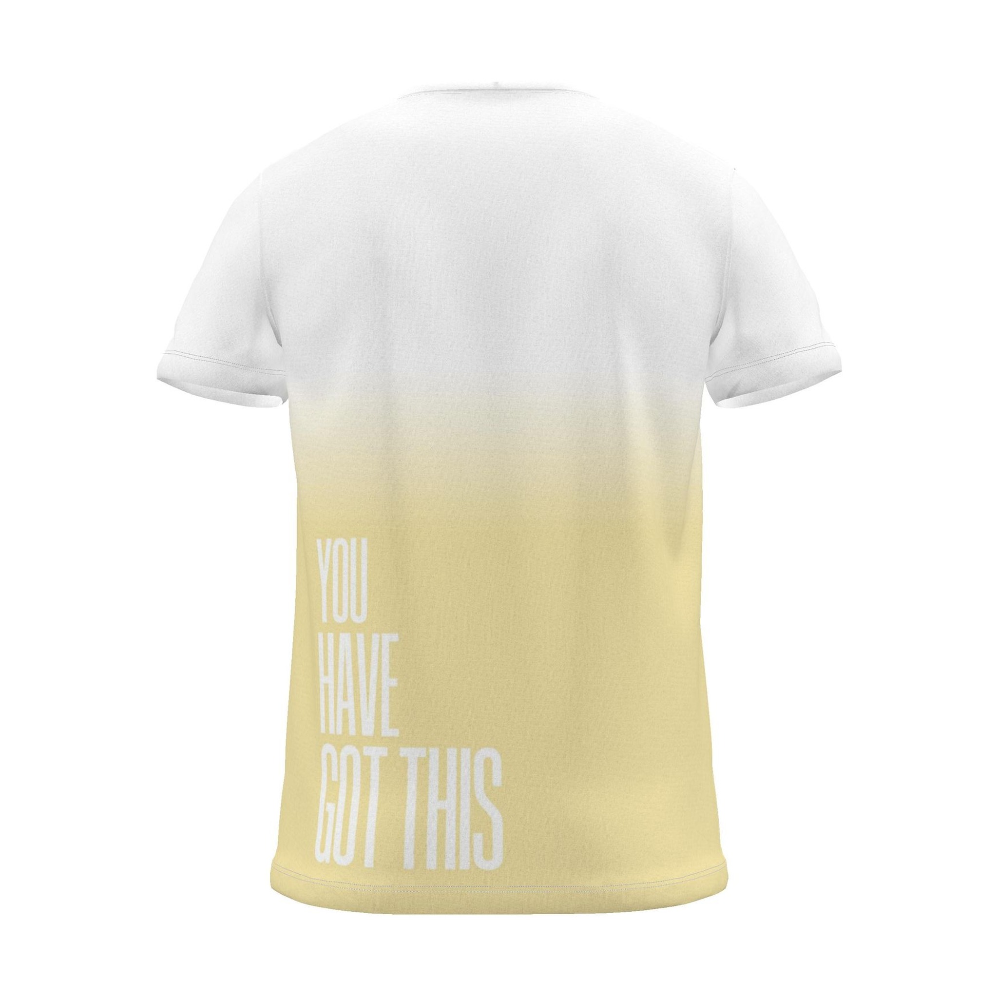 "YOU HAVE GOT THIS" Backprint Tee, yellow dip, back view
