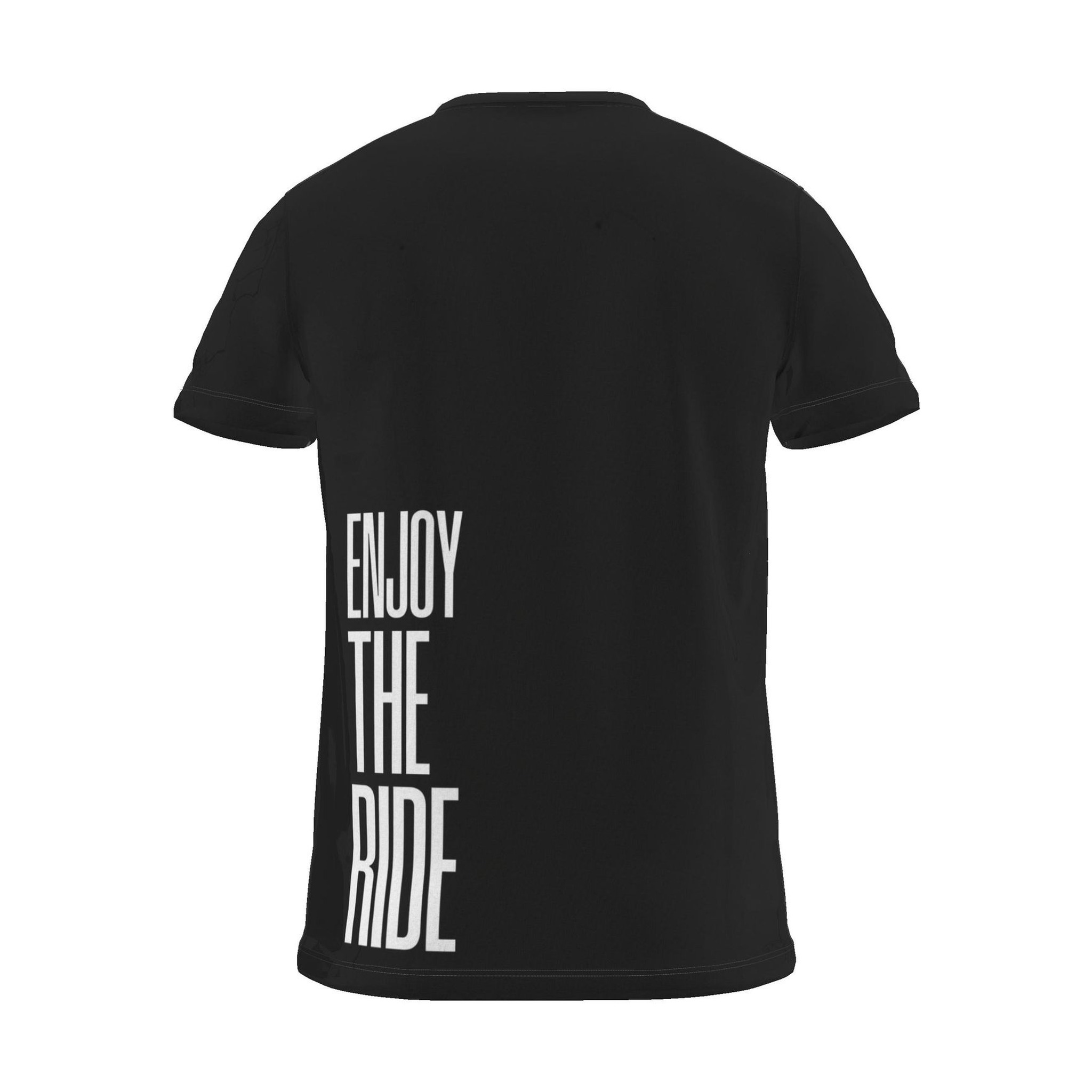 "ENJOY THE RIDE" Backprint Tee, black, back view