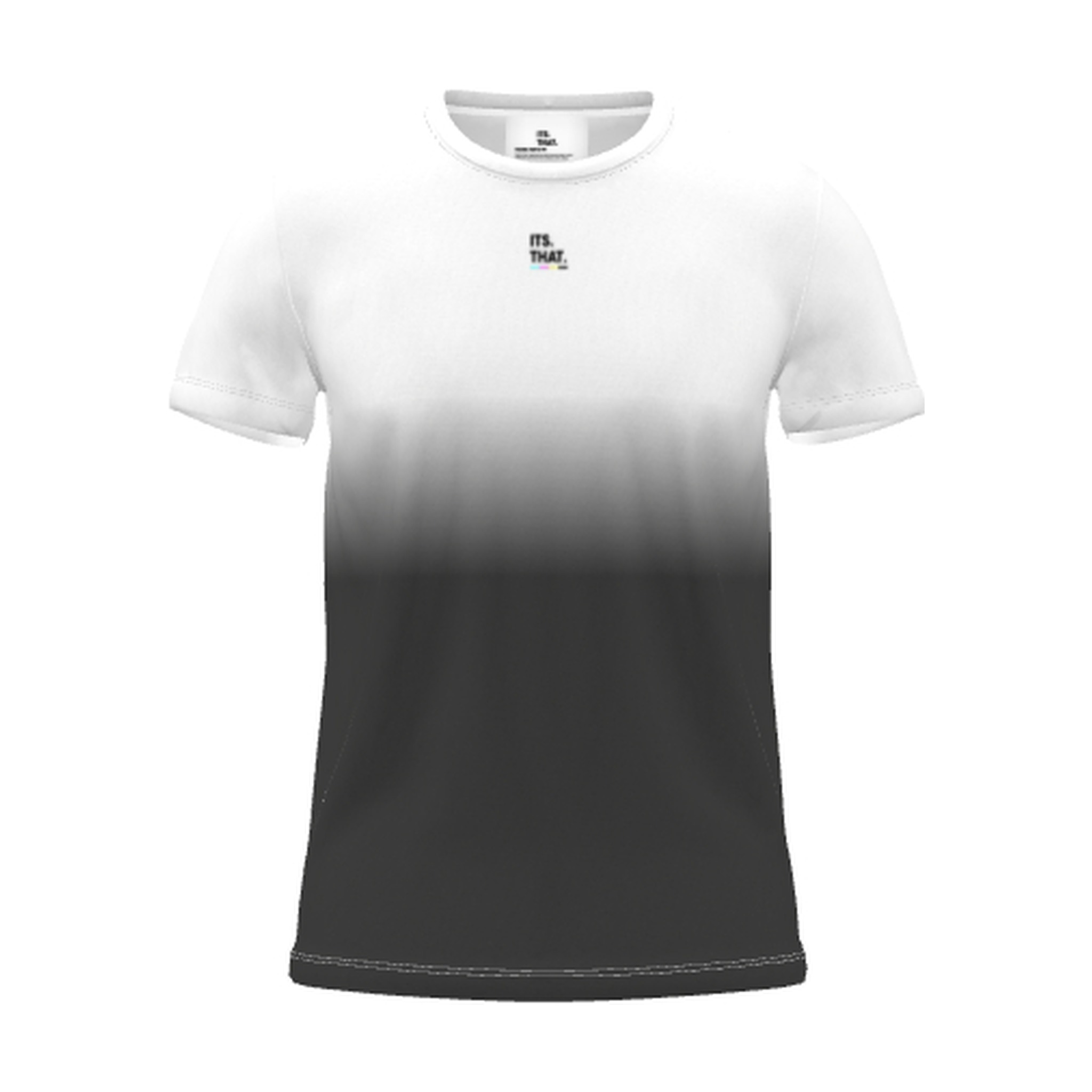 "pretty soon, you'll be flying again" Backprint Tee (Hem Print), charcoal dip, front view