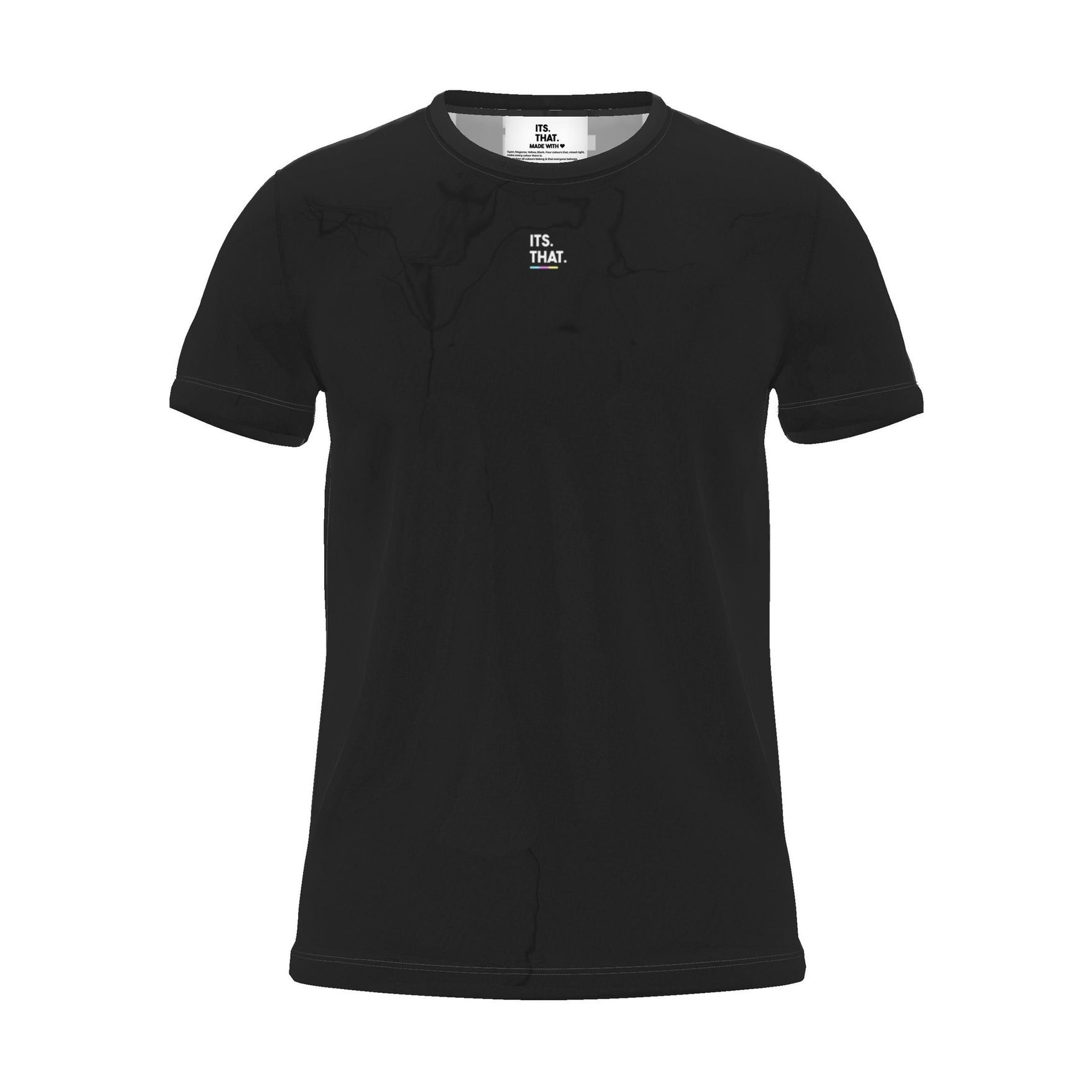 Black Its.That. T-shirt, front view