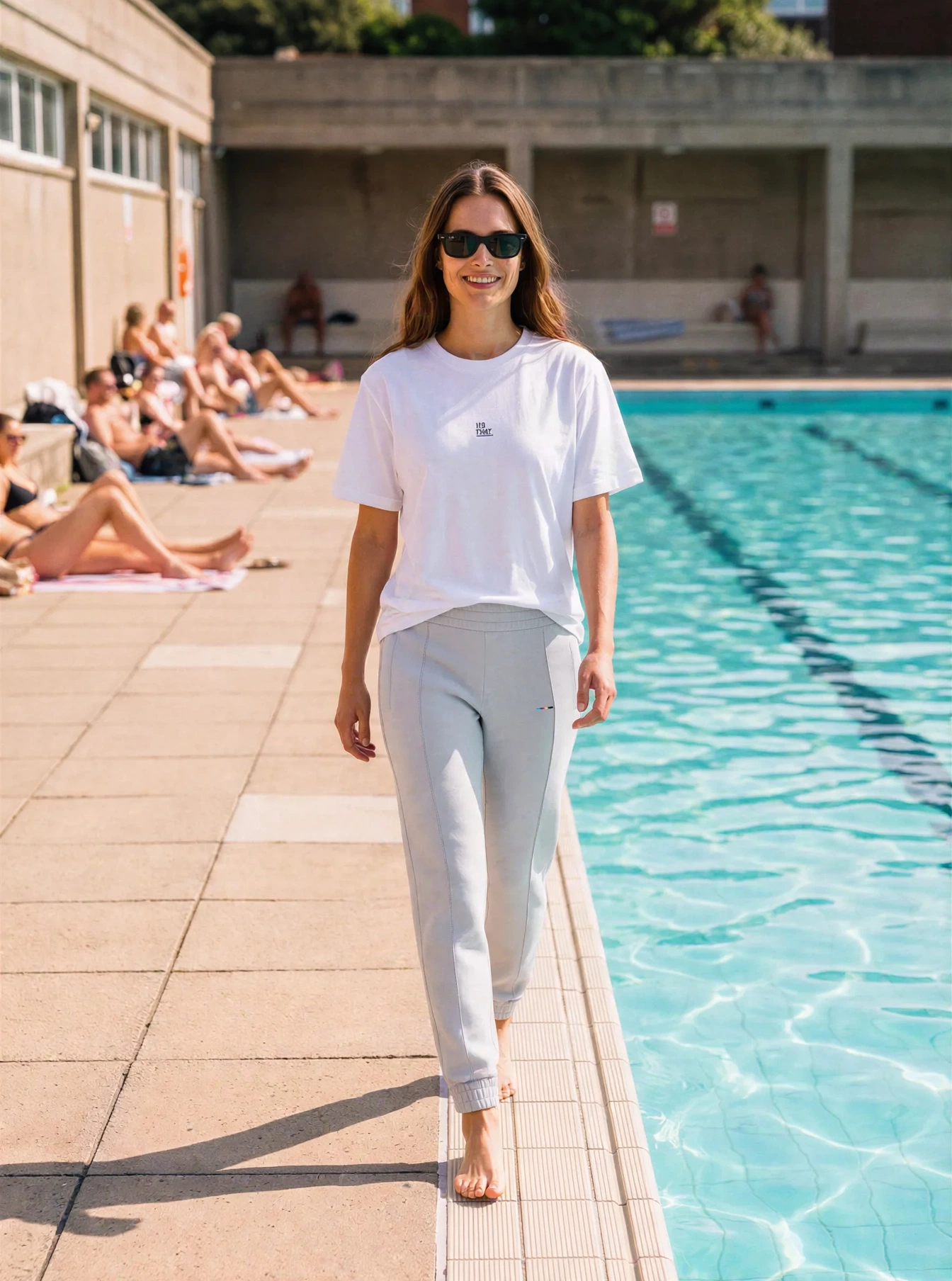 Mist Joggers LIMITED, front view, on model