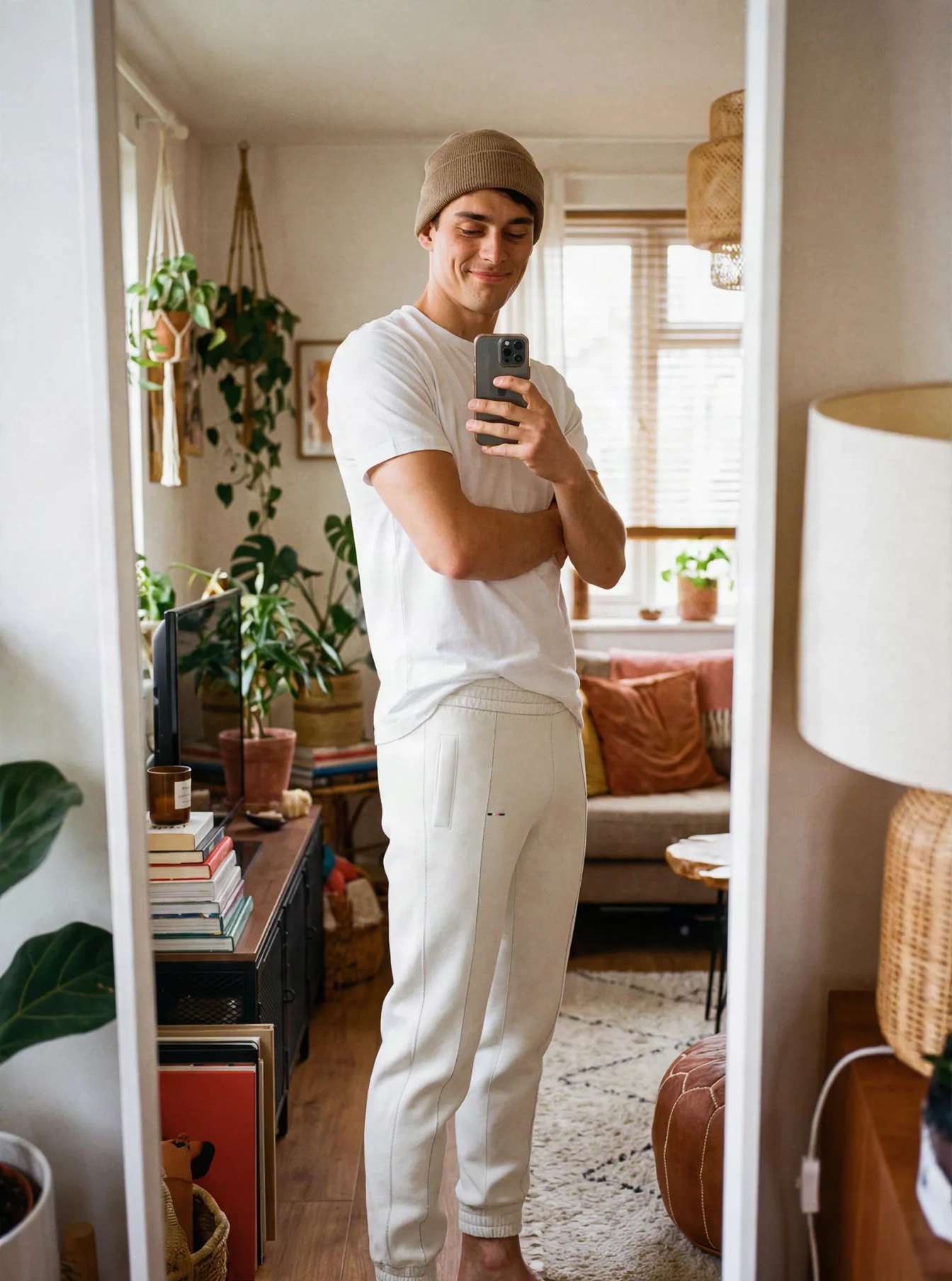 Chalk Joggers LIMITED, front view, on model