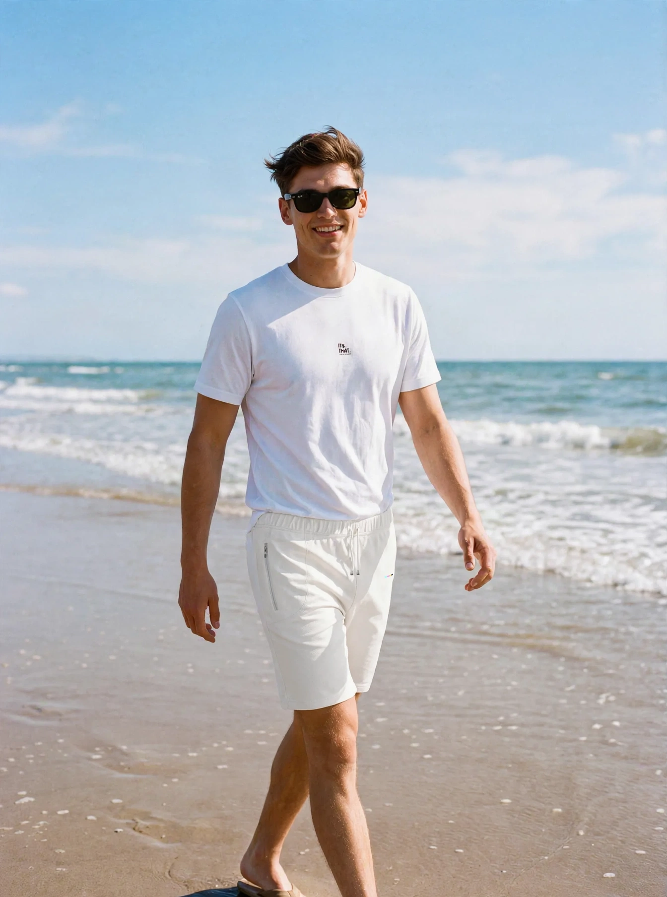 Chalk Shorts, front view, on model