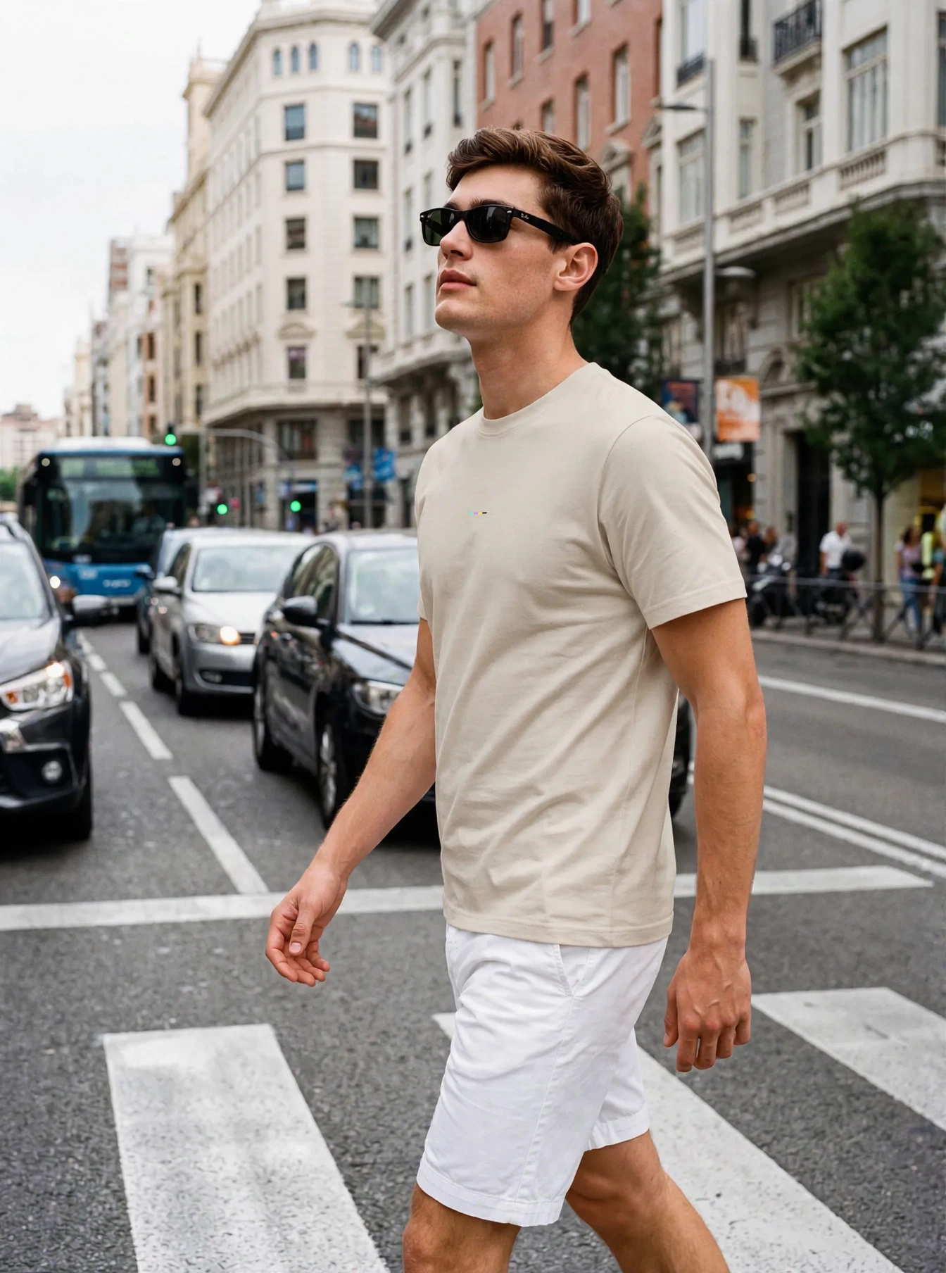 Stone T-Shirt, front view, on model
