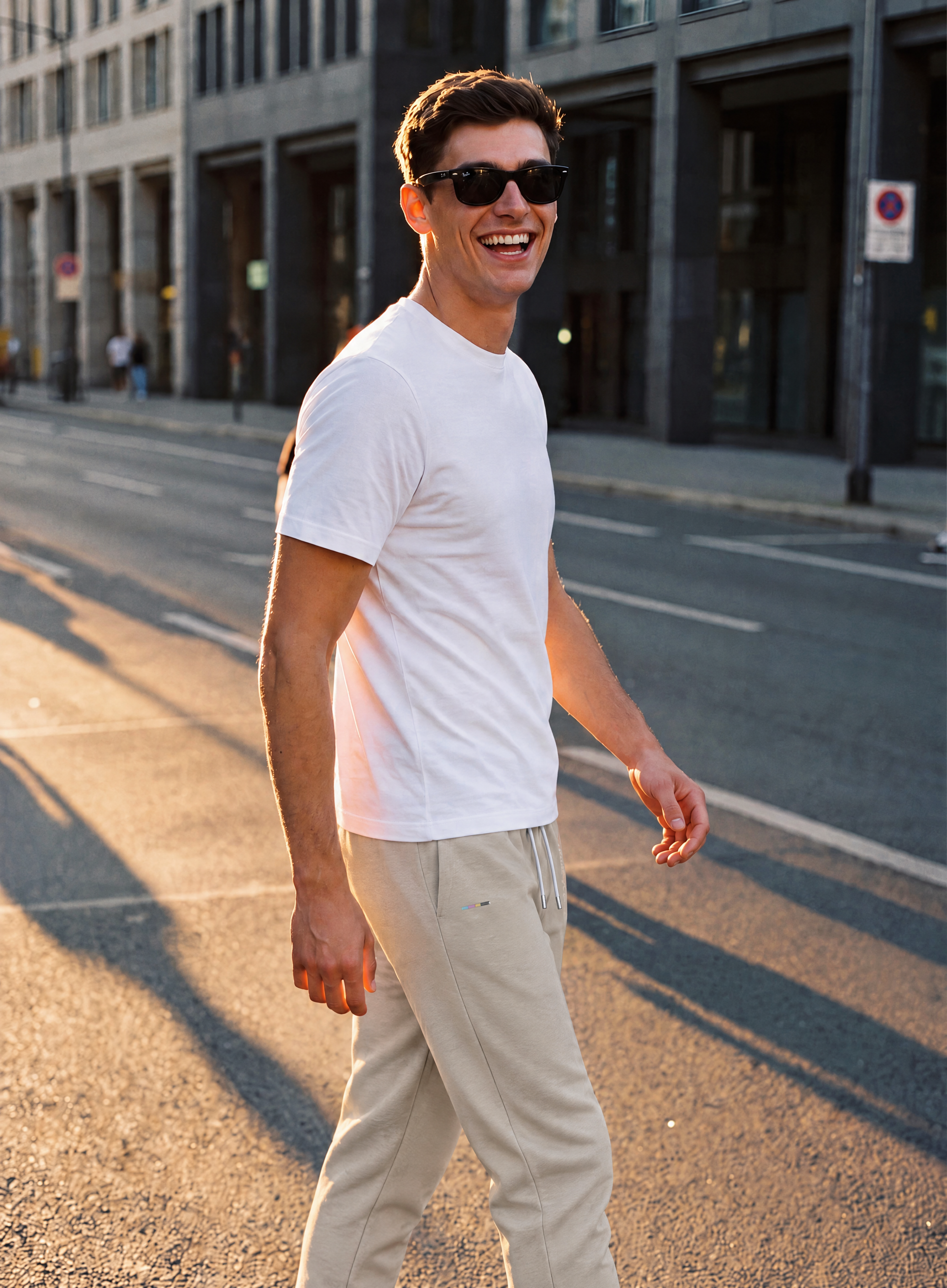 Stone Cloudfade Joggers, front view