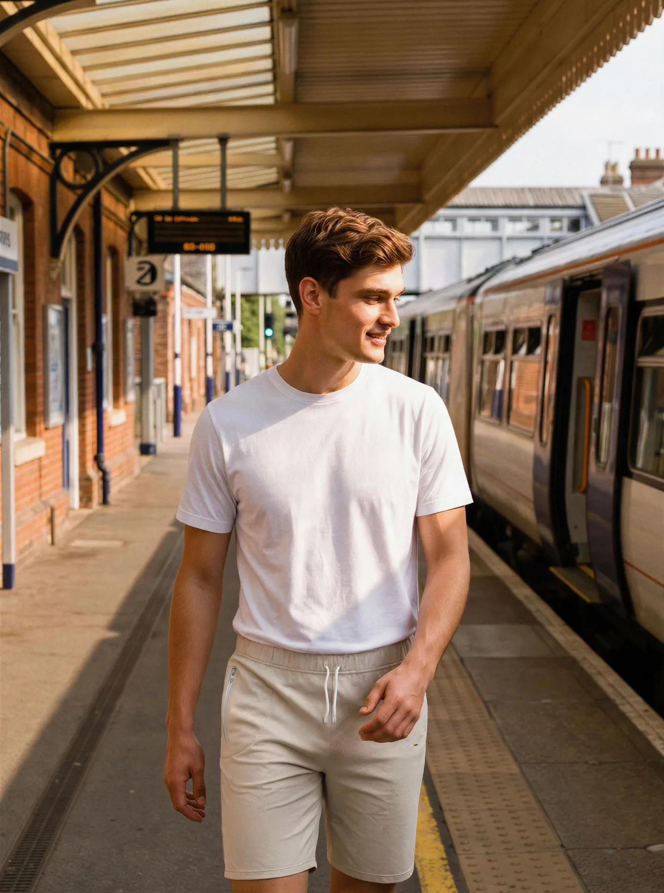 Stone Shorts, front view, on model