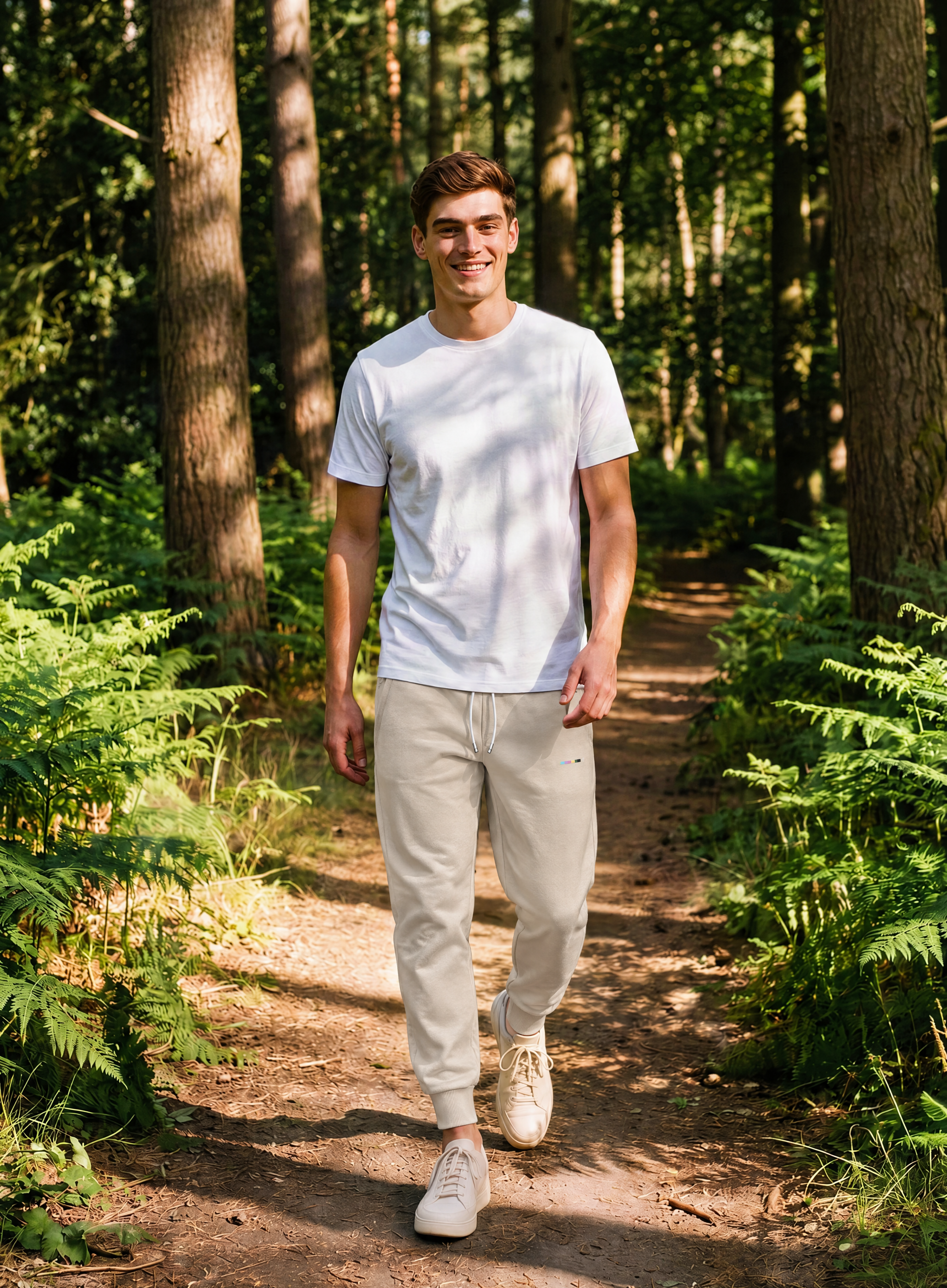 Stone Cloudfade Joggers, front view
