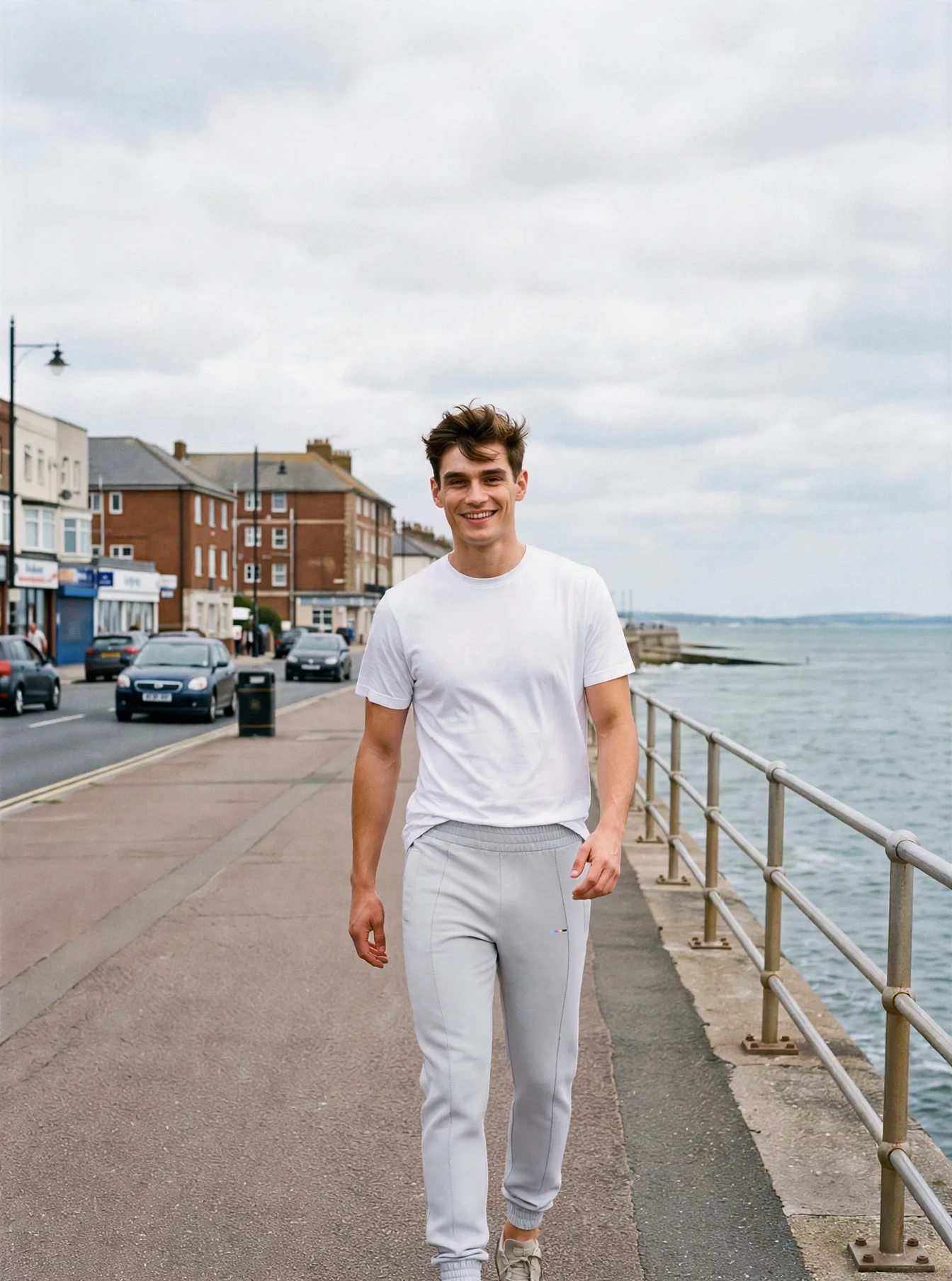 Mist Joggers LIMITED, front view, on model