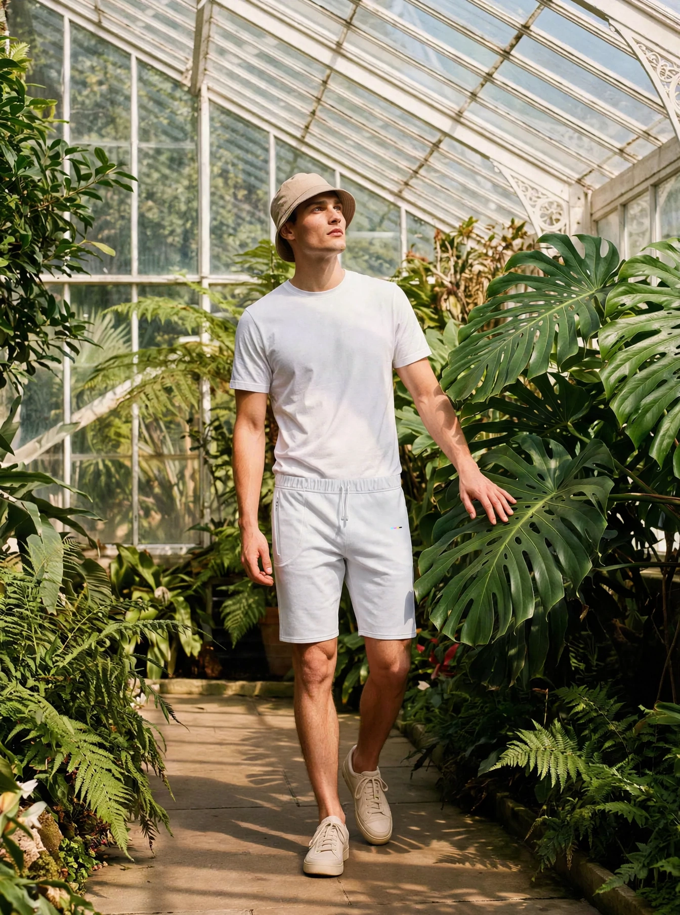 Mist Shorts, front view, on model