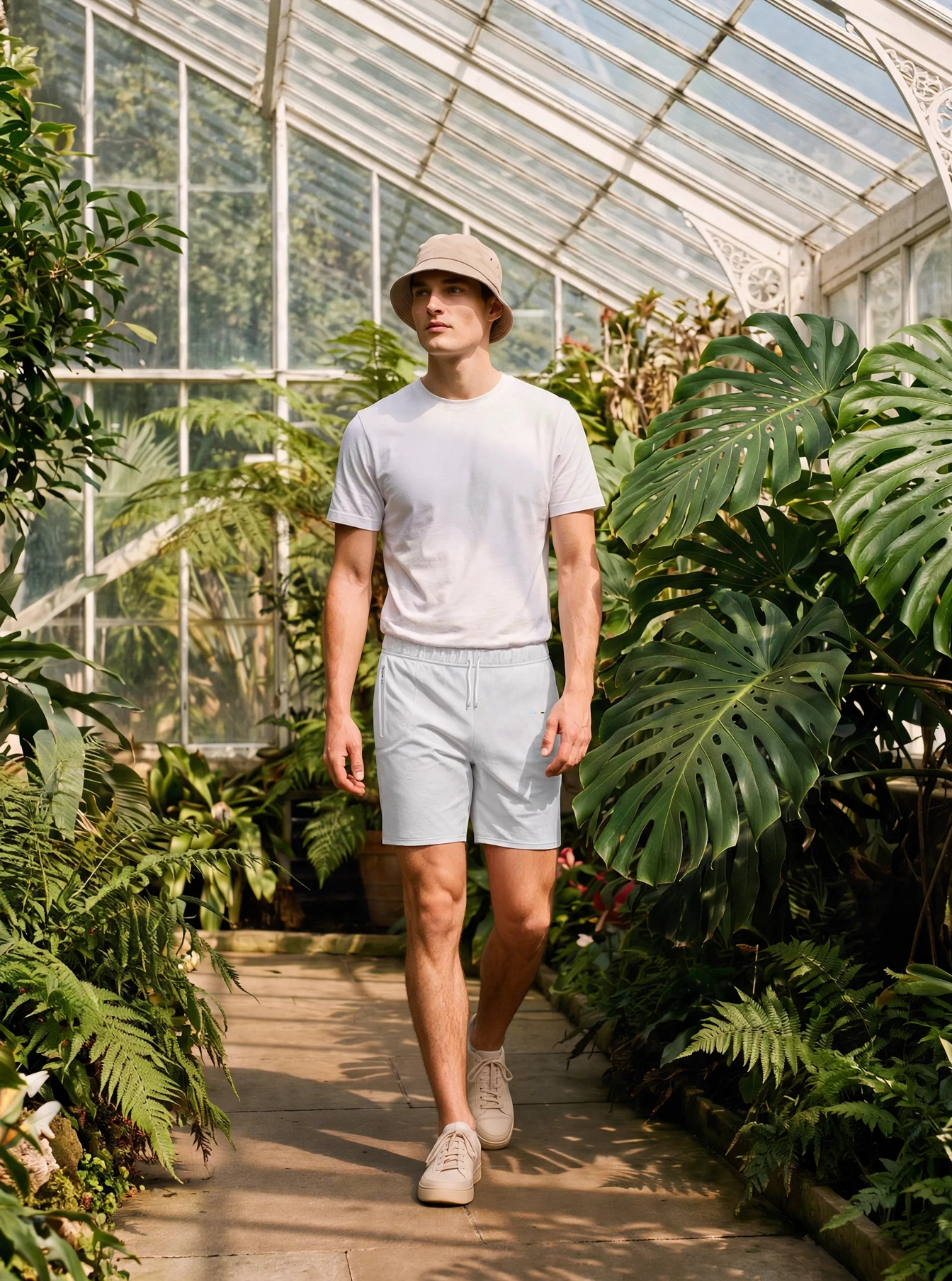 Mist Shorts, front view, on model