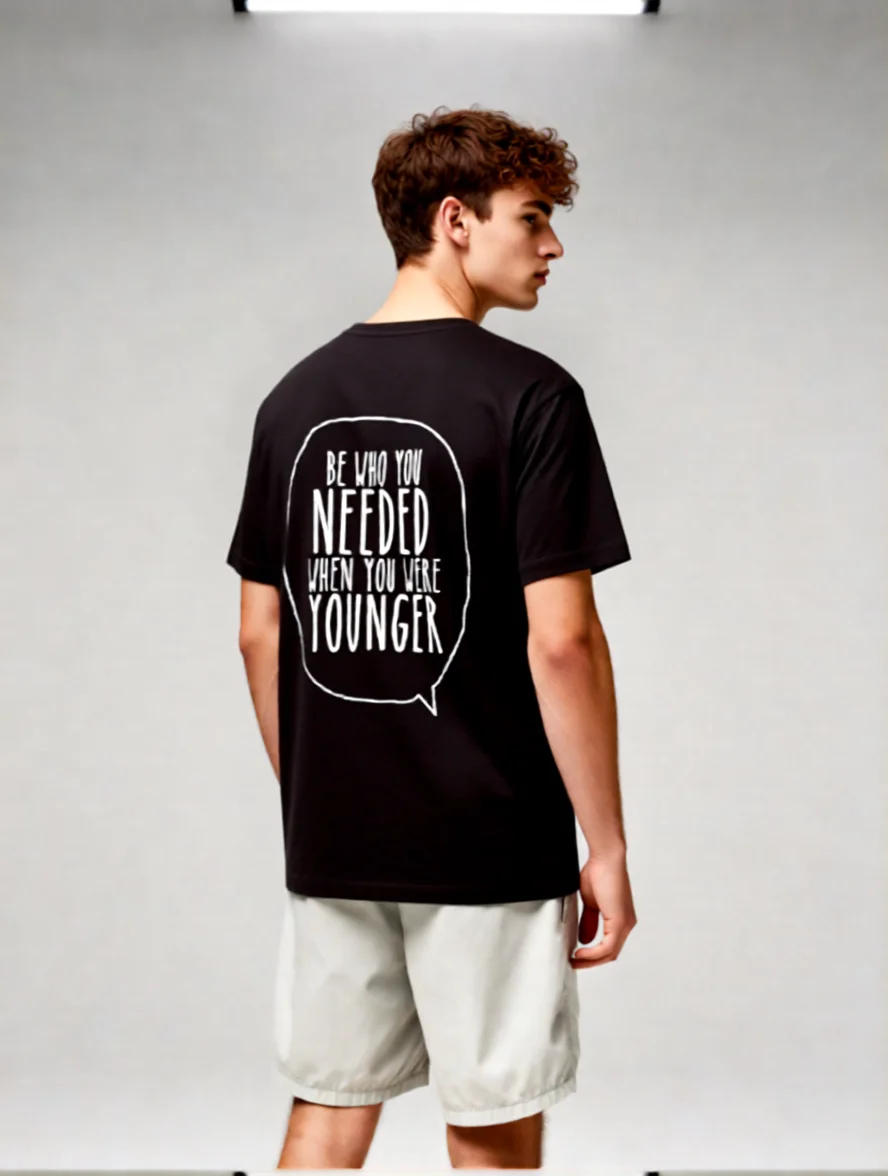 Be Who You Needed | Positivity Backprint T-shirt