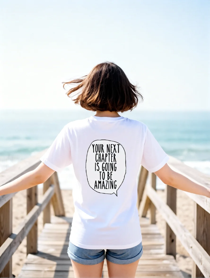 Your next chapter is going to be amazing | Positivity Backprint T-shirt