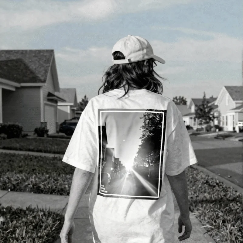 Sunset Noir | Nature Backprint T-shirt