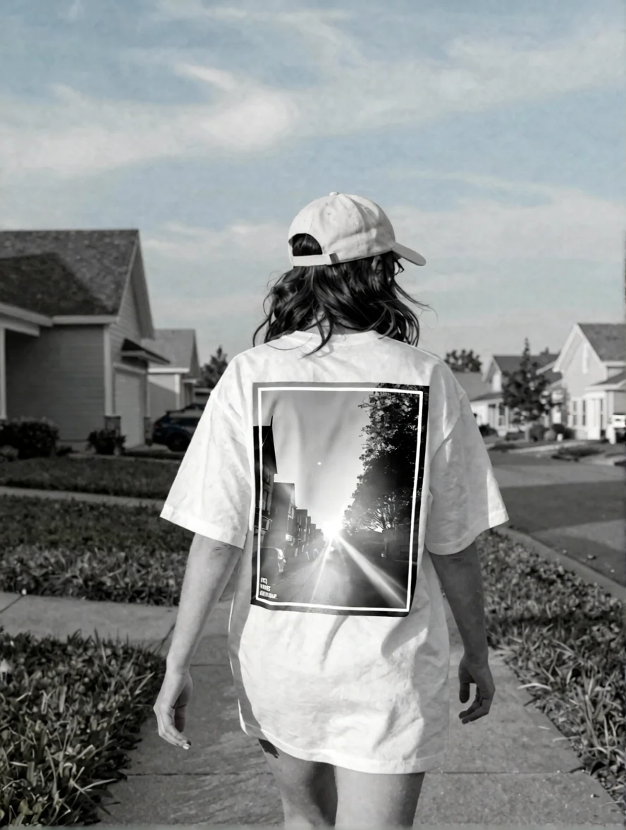 Sunset Noir | Nature Backprint T-shirt