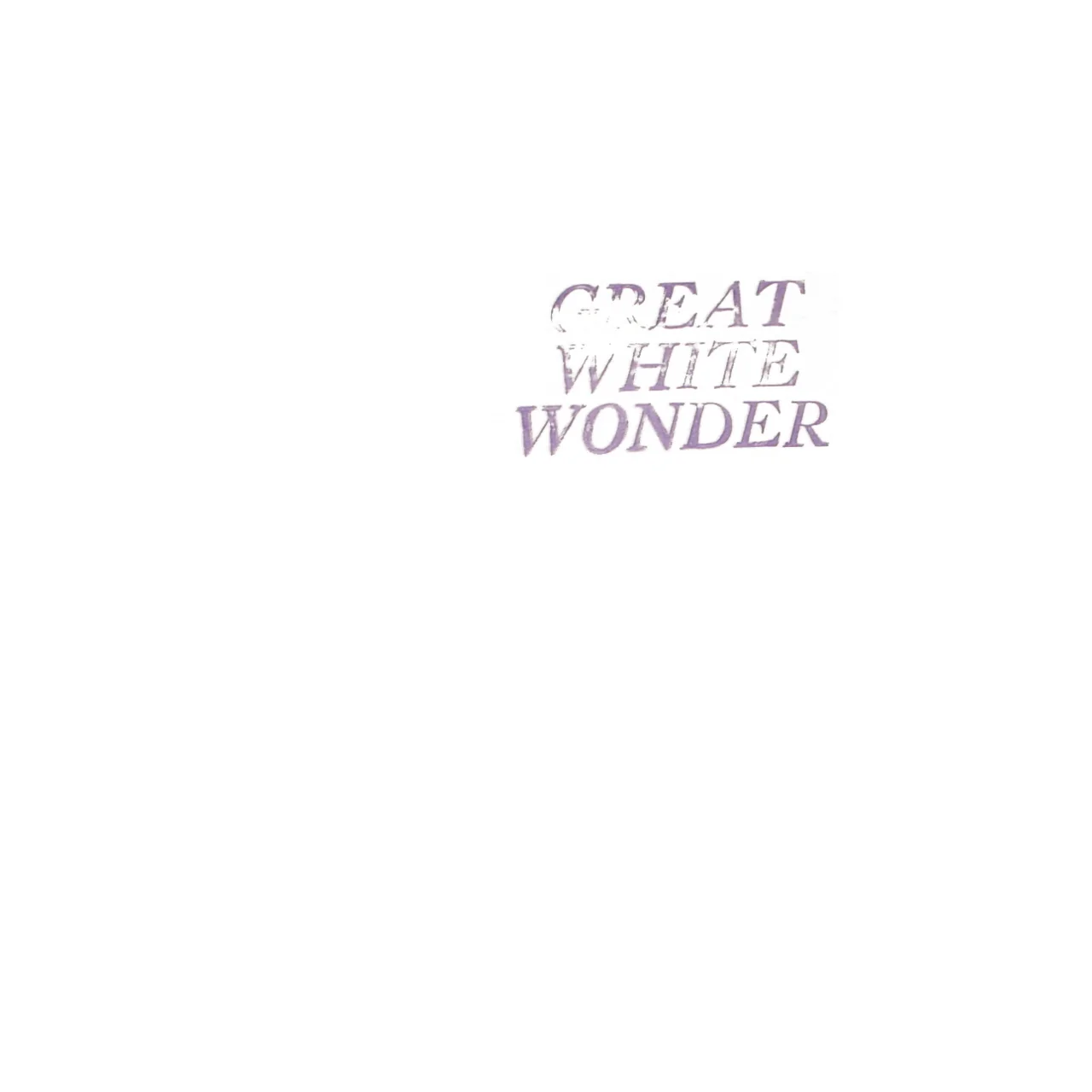 Cover of Bob Dylan's Great White Wonder, the first widely known rock bootleg album, released in July 1969 with a plain white sleeve and handwritten title