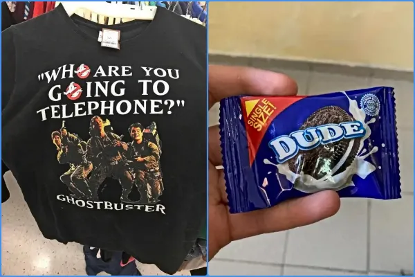 Lead image for a gallery of "so-bad-it's-good" bootleg products, evoking knockoff packaging and crude parody branding
