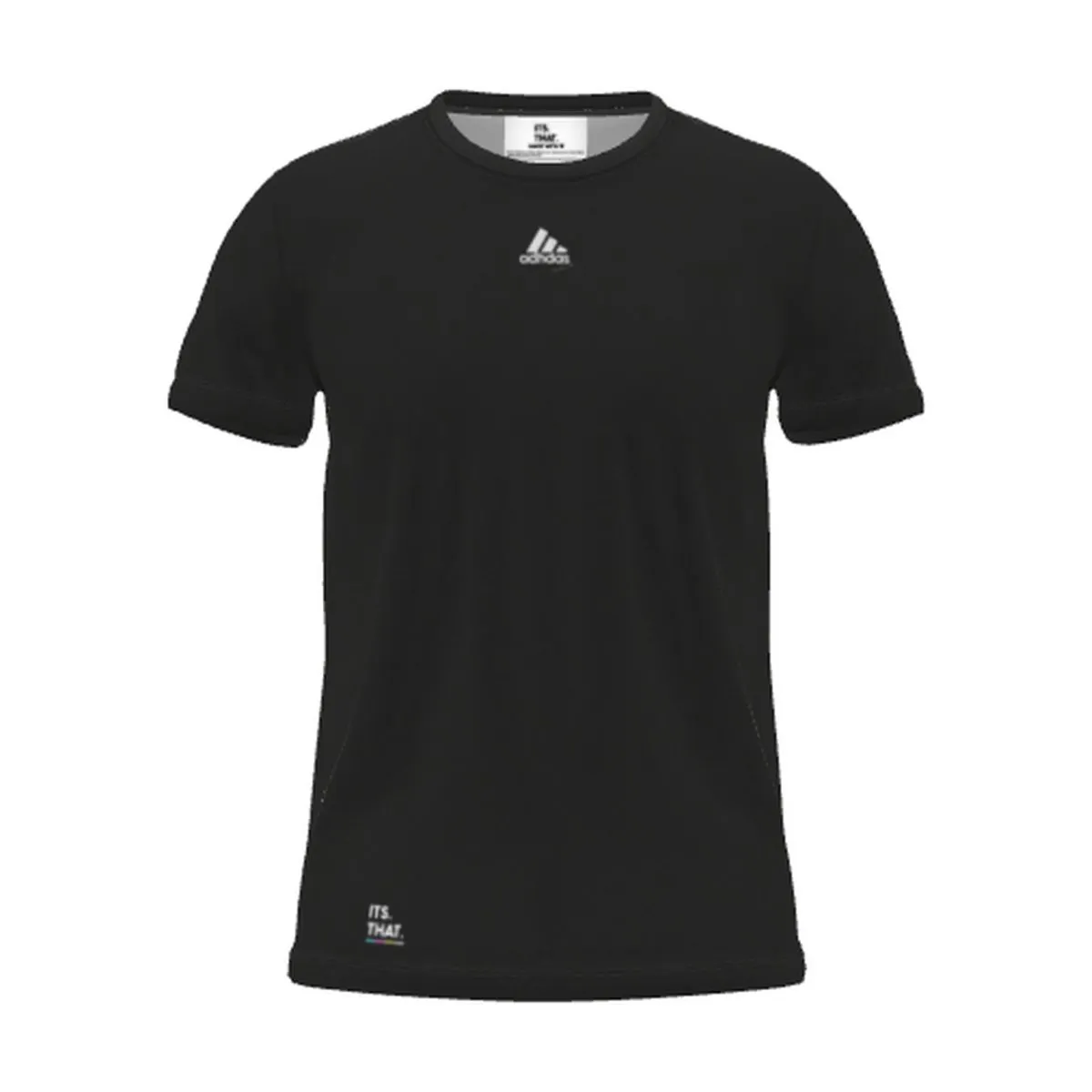 ADHDas Front Tee, black, front view
