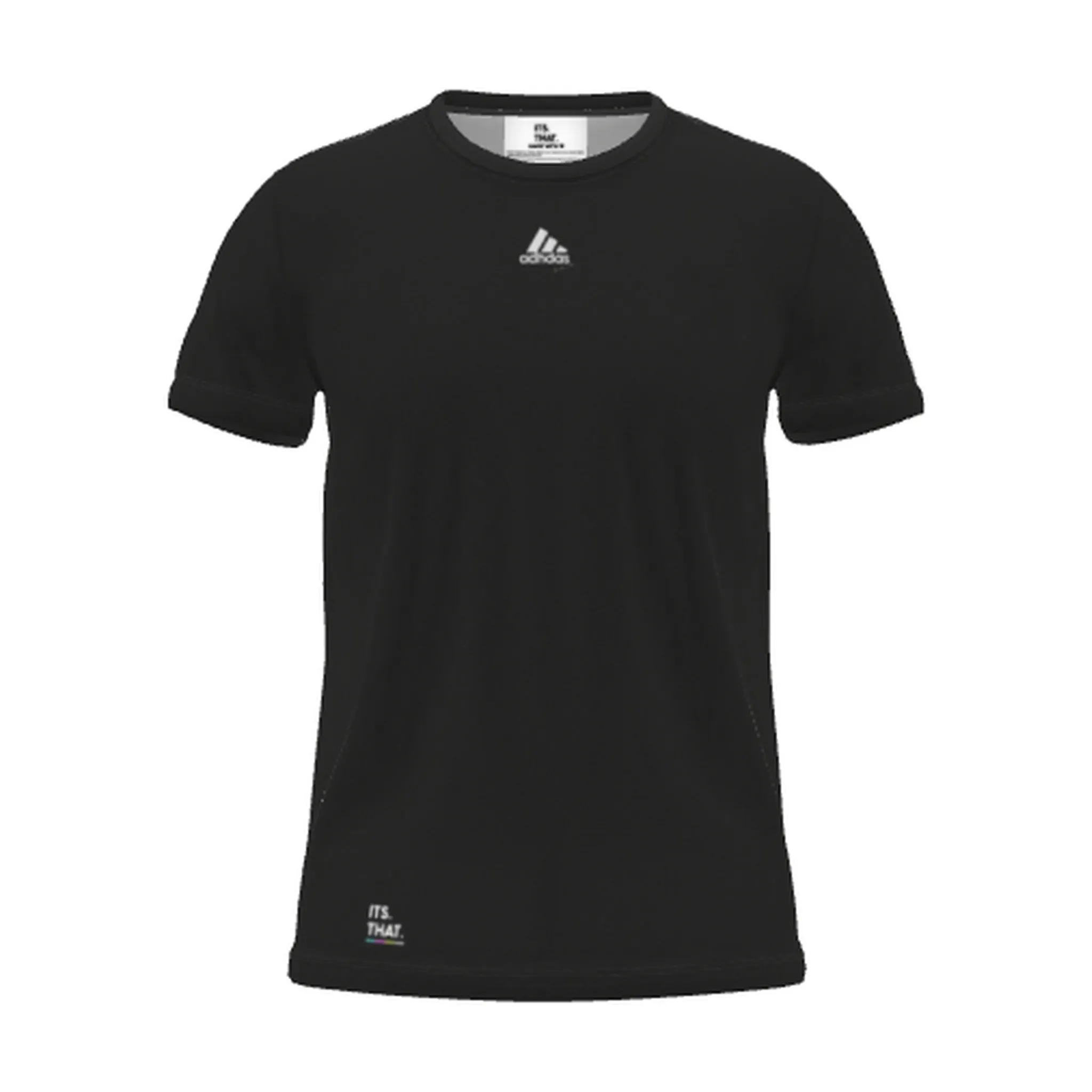ADHDas Front Tee, black, front view