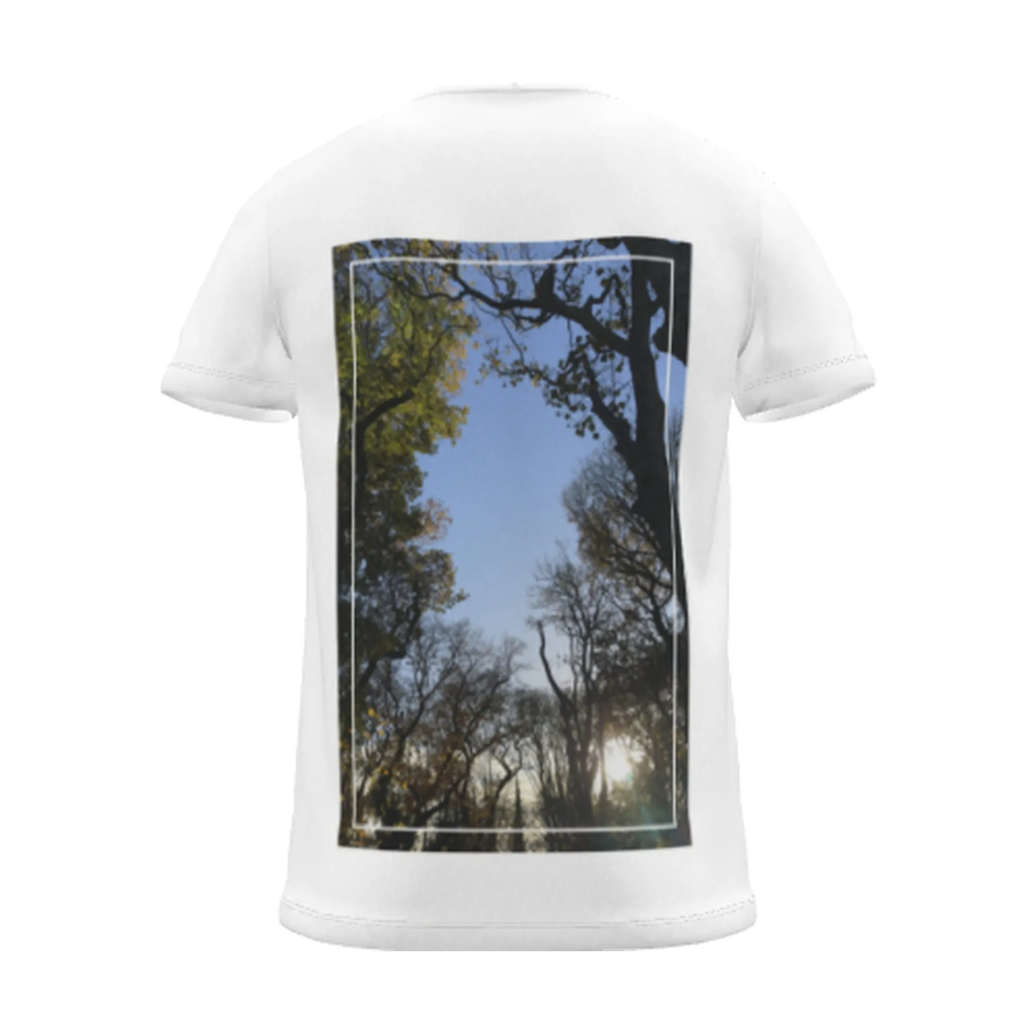 'Tall Trees' Photo Print | Backprint T-shirt, back view