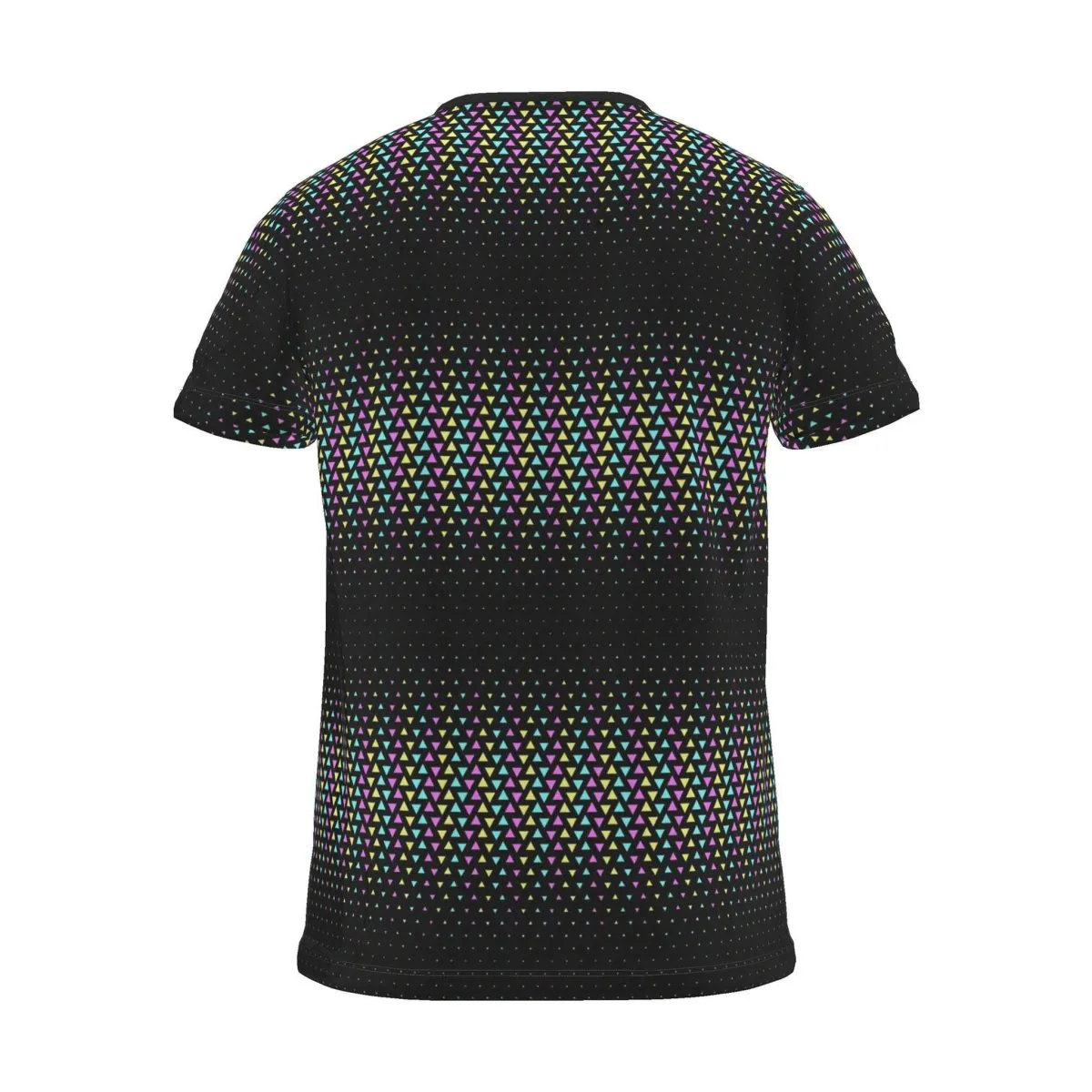 Geo Halftone All-Over Print T-Shirt, black, back view