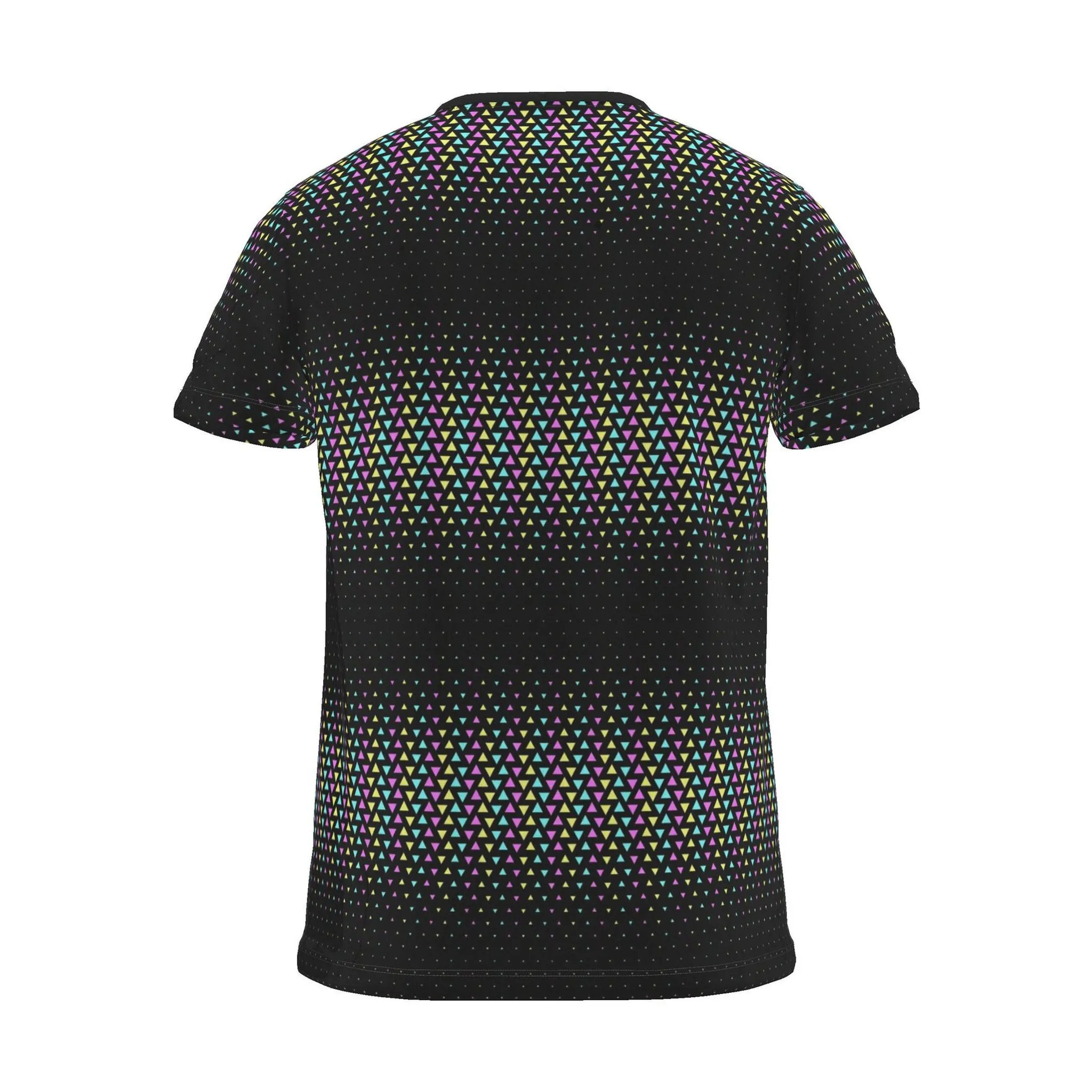 Geo Halftone All-Over Print T-Shirt, black, back view