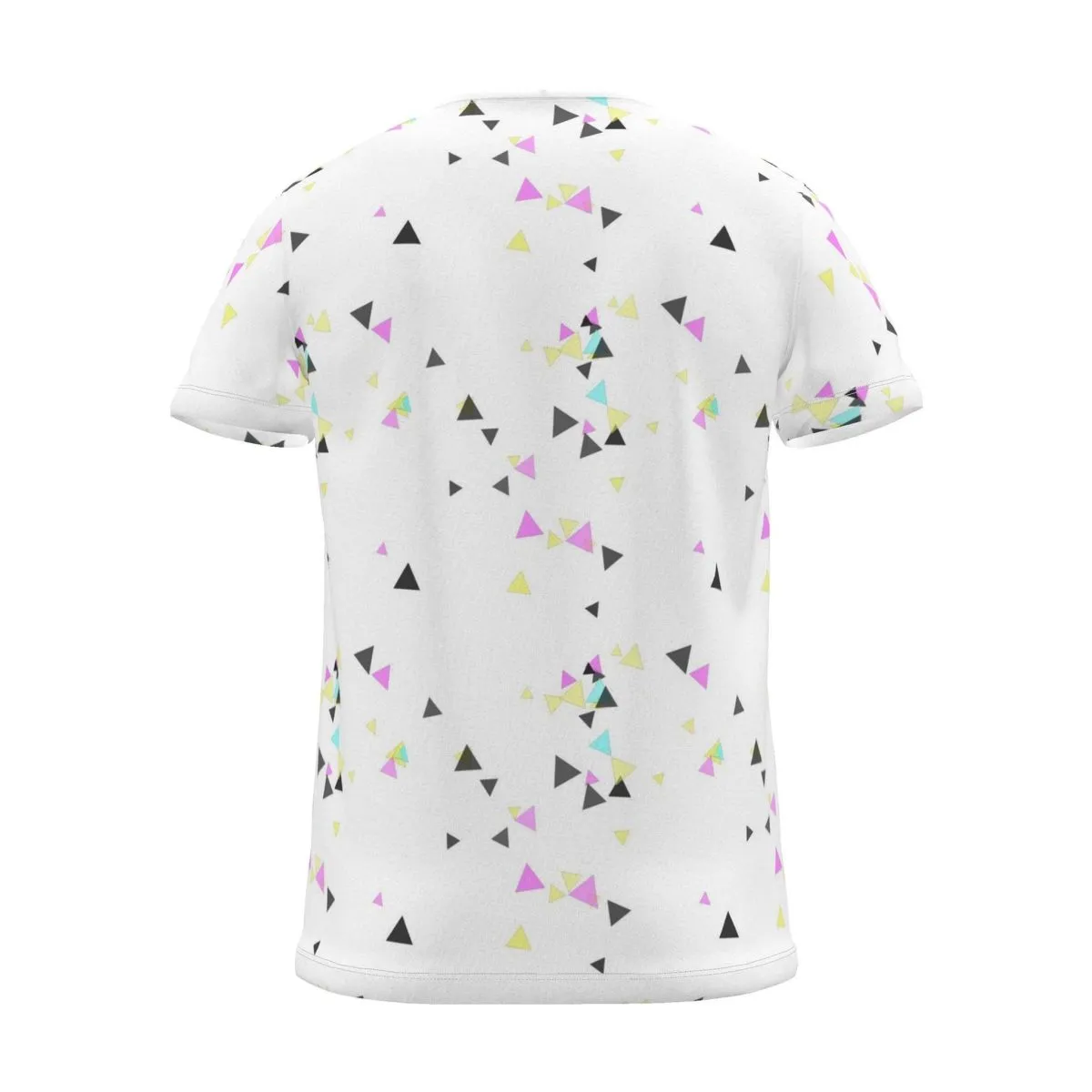 Geo Scatter All-Over Print T-Shirt, white, back view