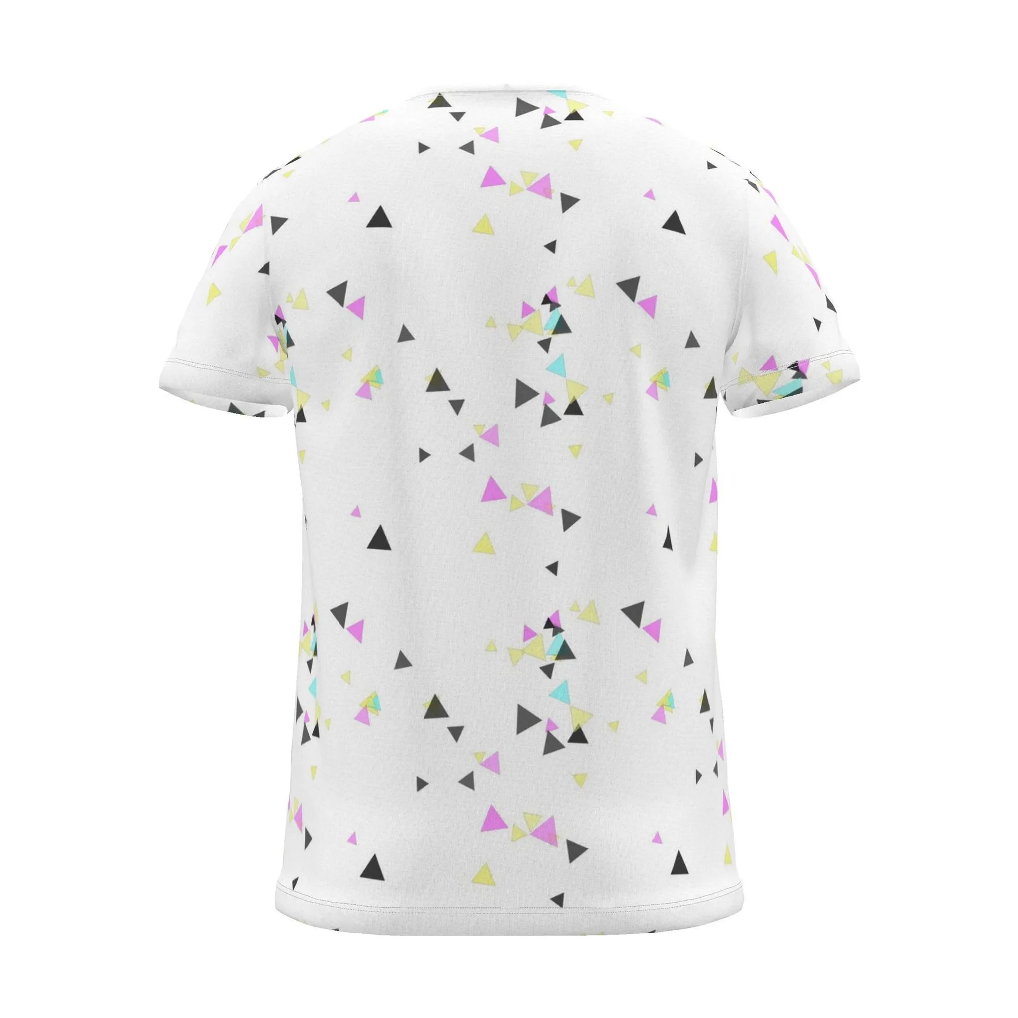 Geo Scatter All-Over Print T-Shirt, white, back view