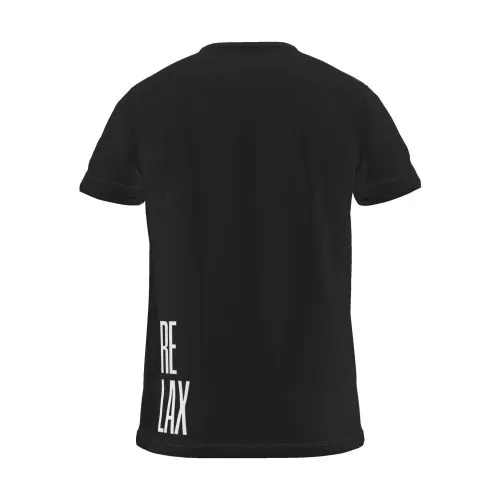"RELAX" Backprint Tee, black, back view