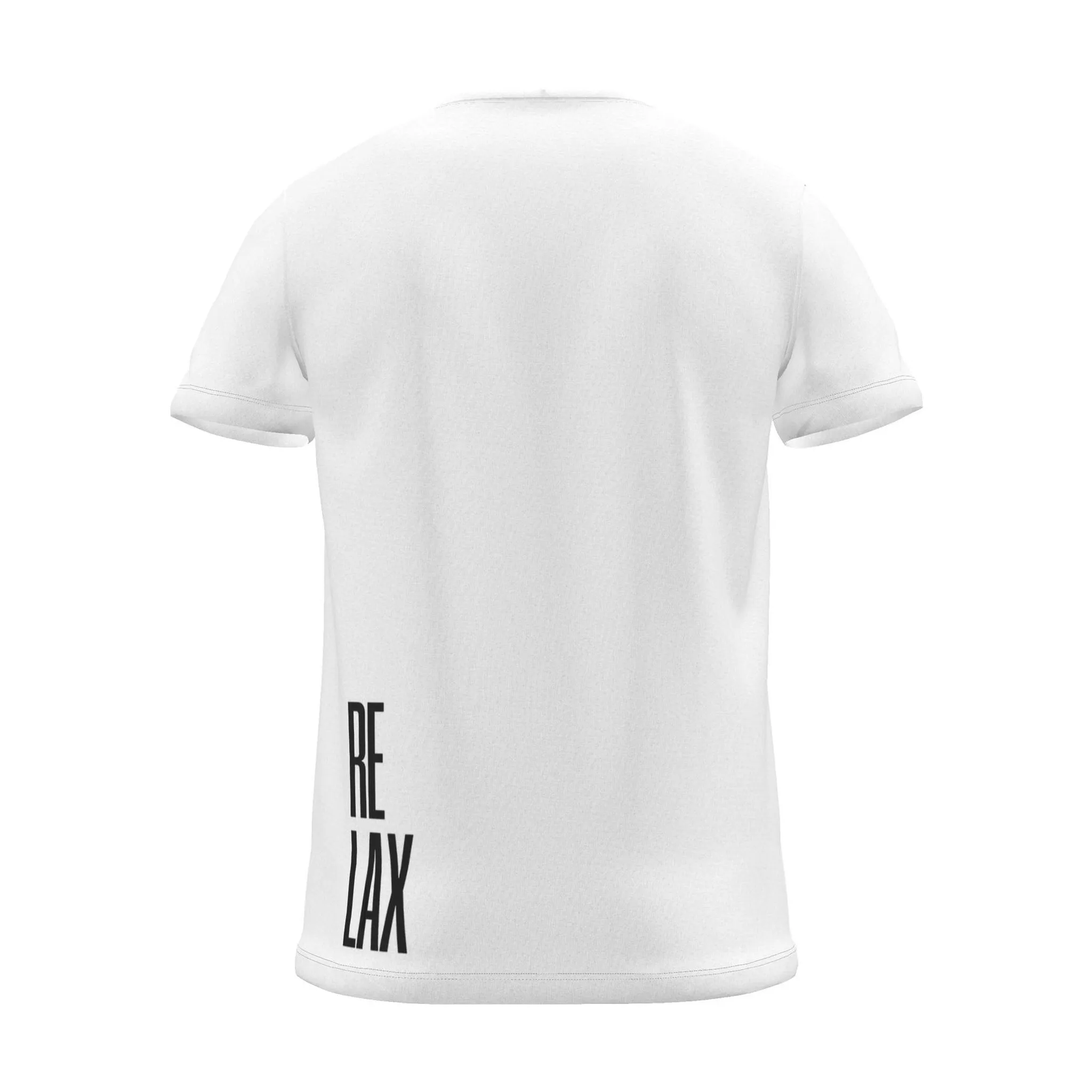 "RELAX" Backprint Tee, white, back view