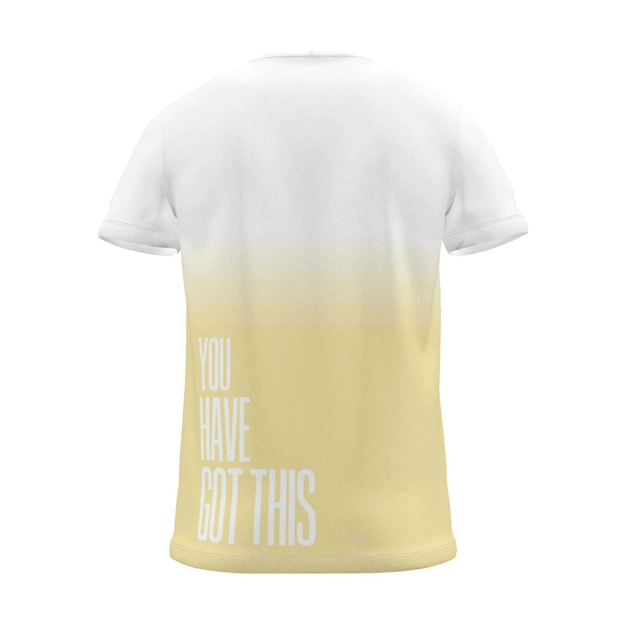 "YOU HAVE GOT THIS" Backprint Tee, yellow dip, back view
